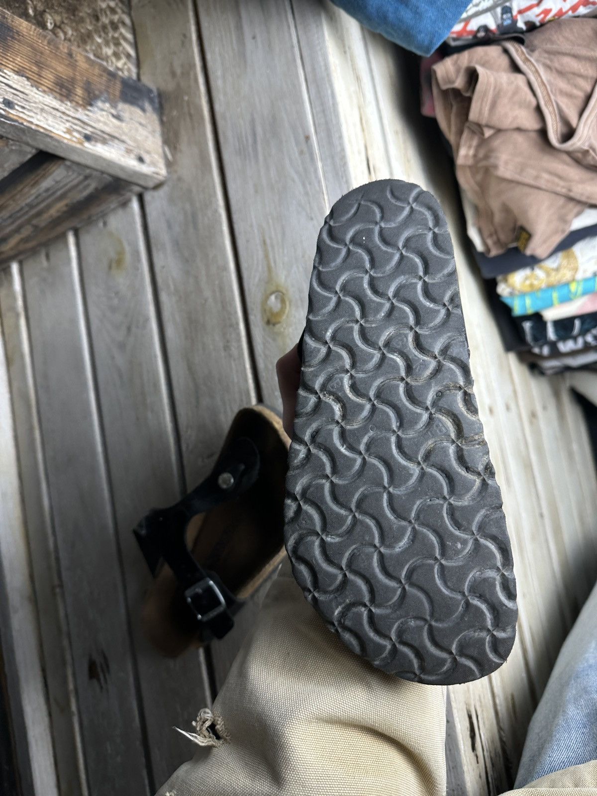 Birkenstock VNTG🚨 Birkenstock metal color Luxe Sandals rare slides Size US 6 / IT 36 - 12 Thumbnail