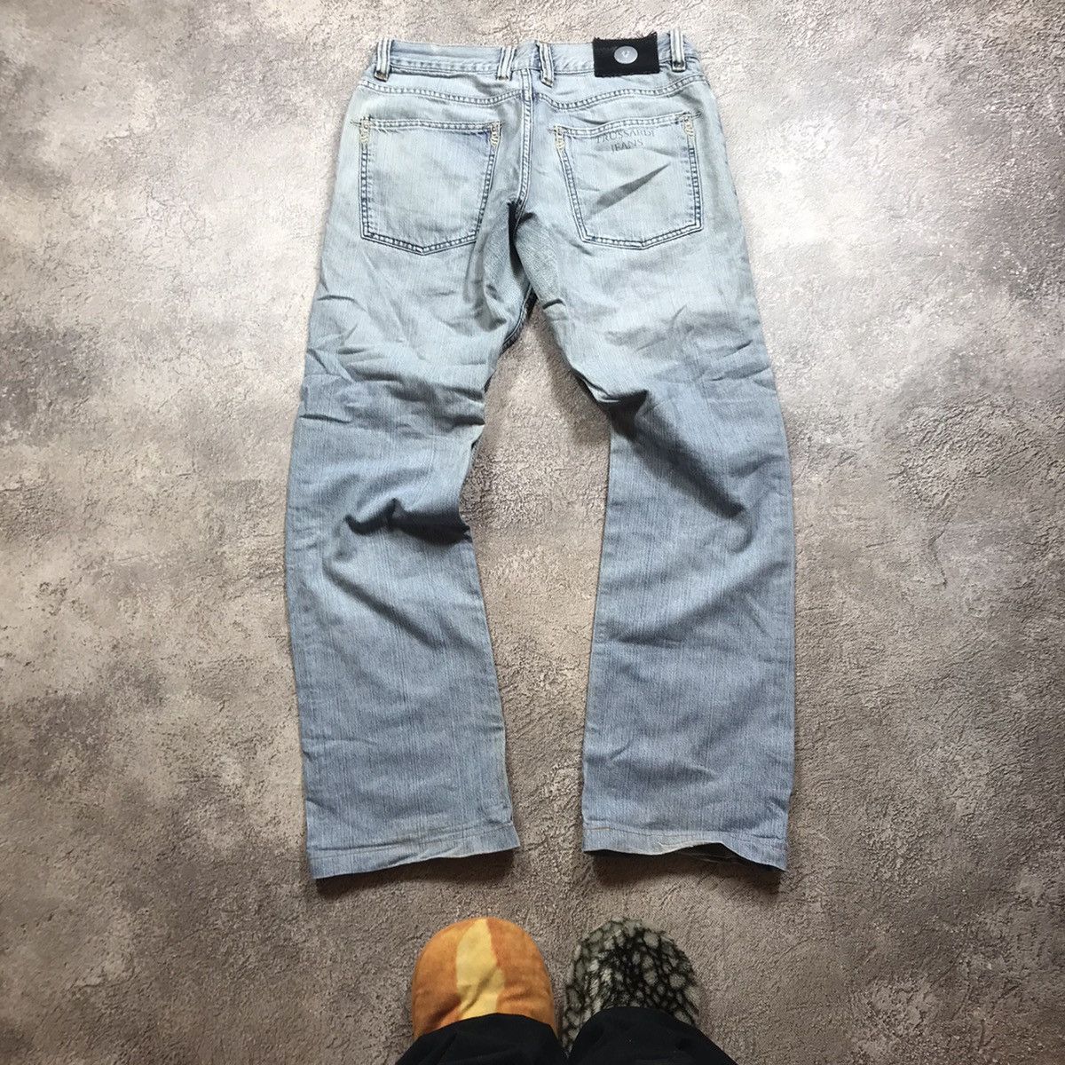 Vintage Vintage 90s Trussardi Distressed Baggy Jeans Grunge Logo 34 Size US 34 / EU 50 - 5 Thumbnail