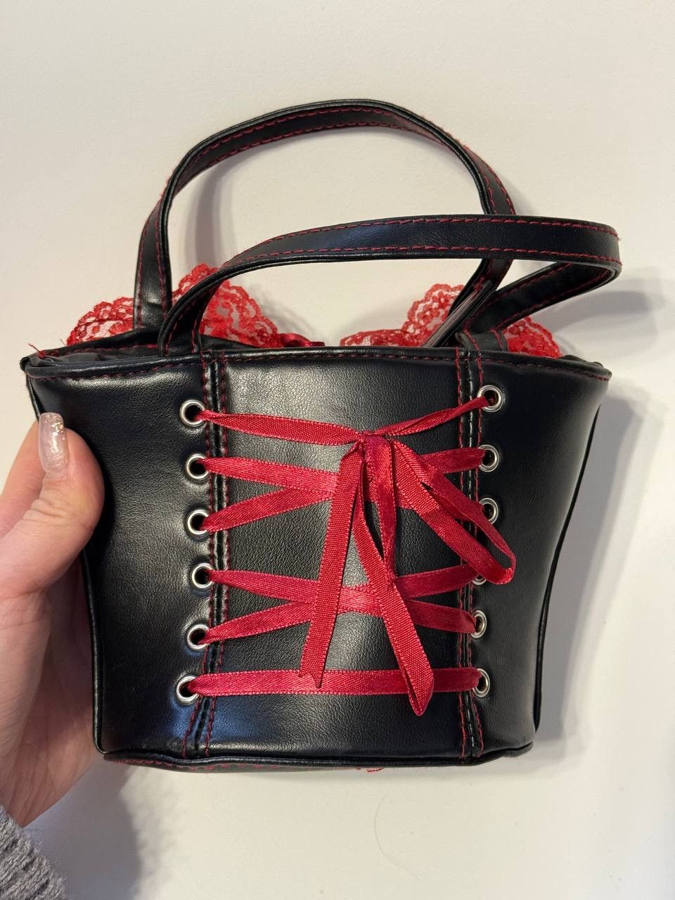 If Six Was Nine Vintage y2k Corset Purses hand bags Opium Avantgarde Bag Size ONE SIZE - 3 Thumbnail