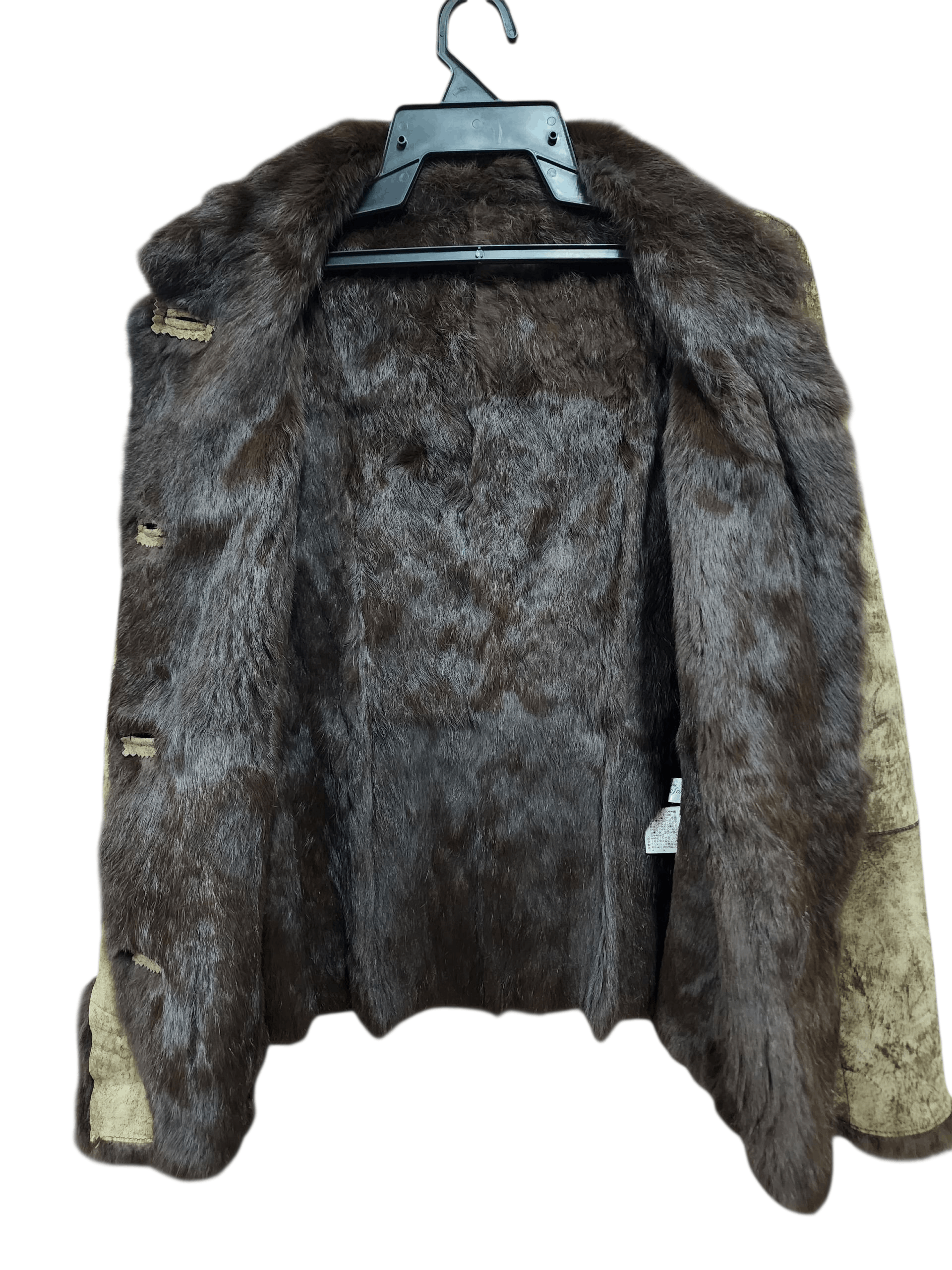 Japanese Brand Elegance Rabbit Fur For Lady Leather Jacket Size M / US 6-8 / IT 42-44 - 3 Thumbnail