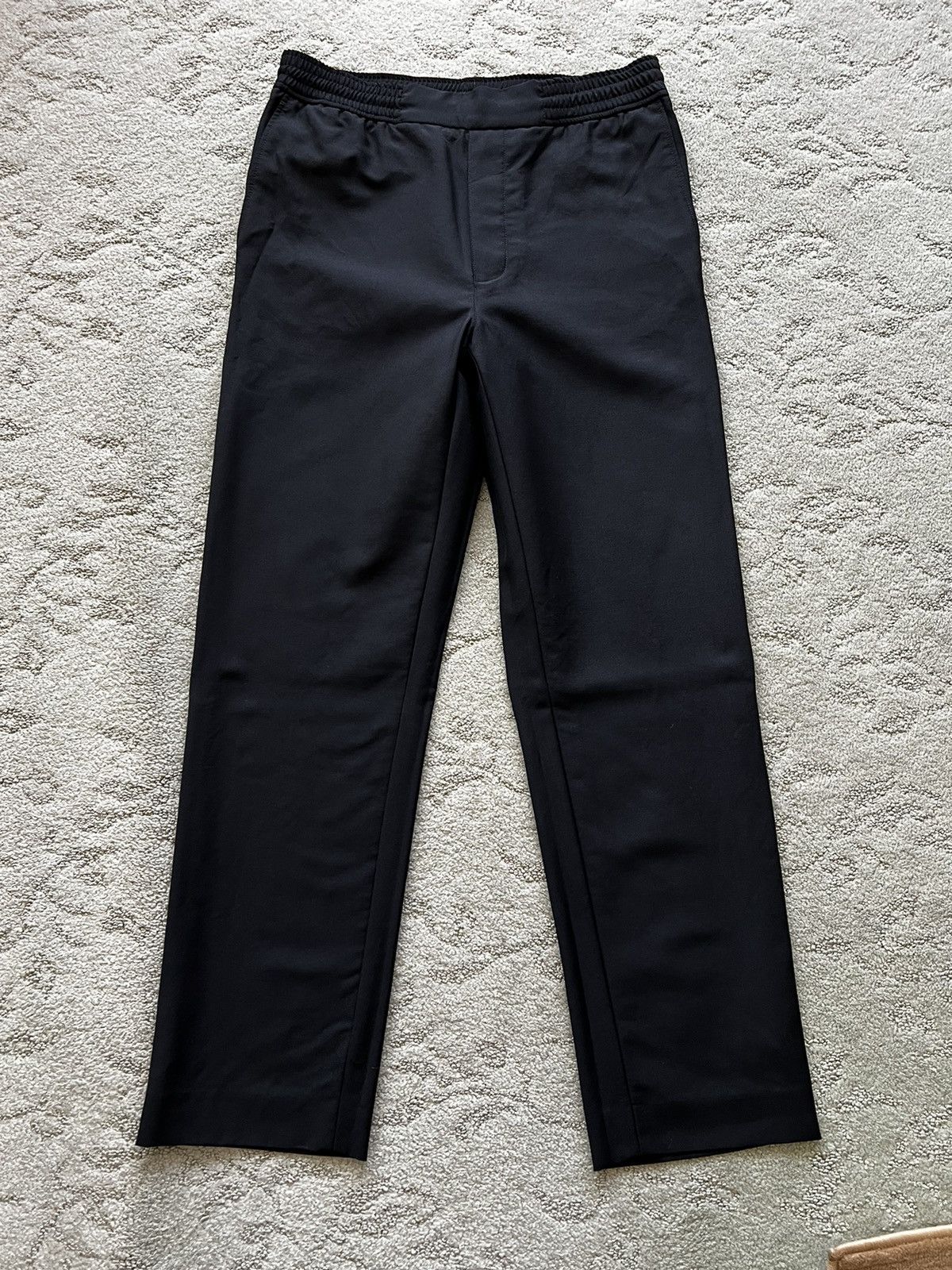 image of Acne Studios Wool Mohair Ryder Trousers in Black, Men's (Size 30)