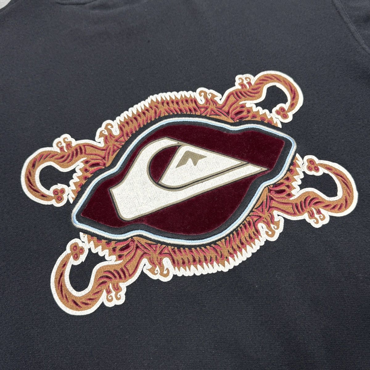 Quiksilver × Vintage Vintage Quiksilver Velour Logo Sweatshirt Size S Size US S / EU 44-46 / 1 - 24 Thumbnail