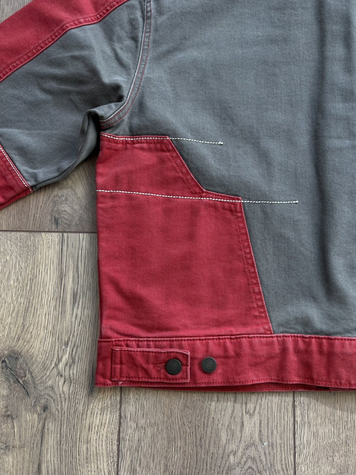 Supreme Supreme 2-Tone Paneled Denim Jacket “Red” Large Size US L / EU 52-54 / 3 - 15 Thumbnail