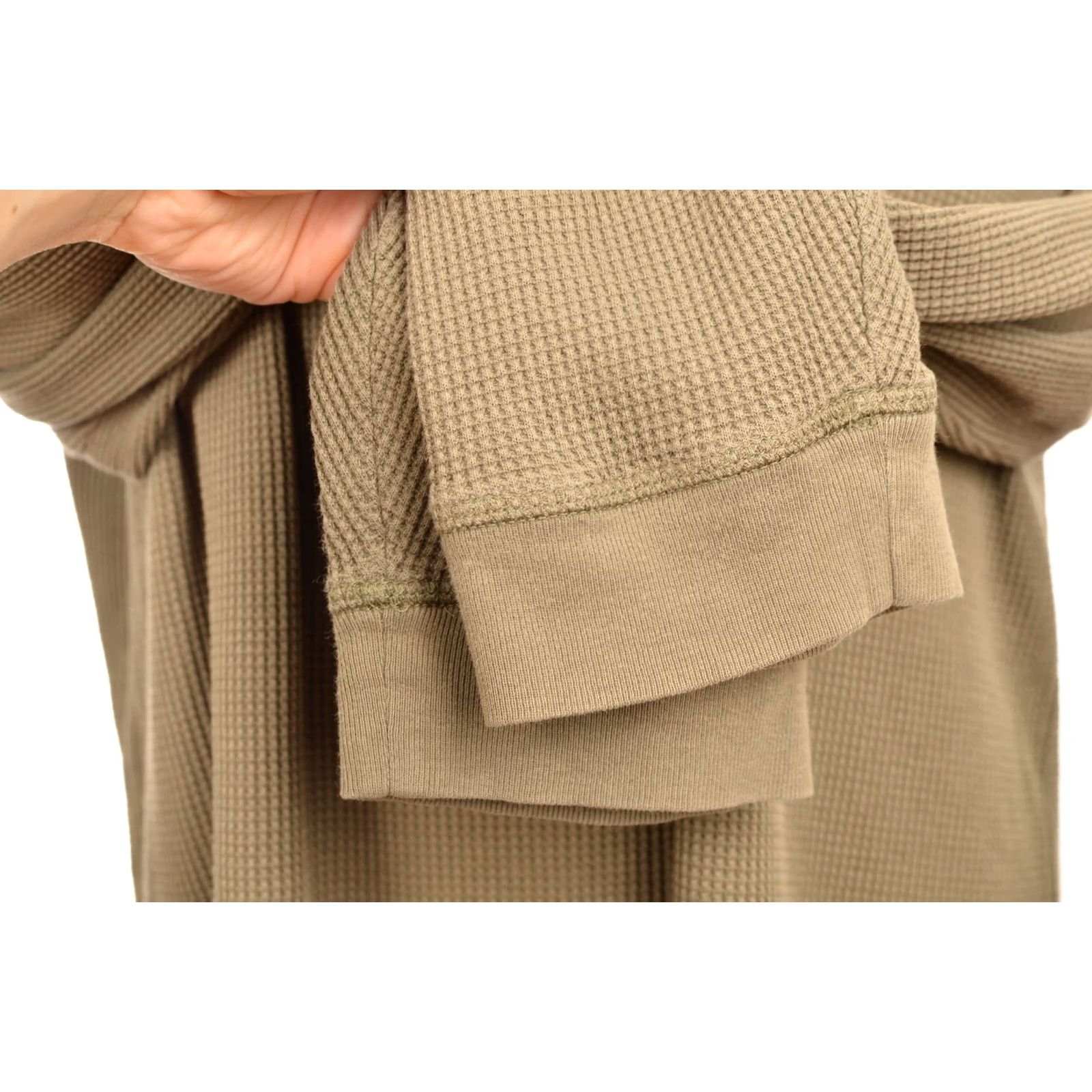 Finisterre Finisterre DDP Sweatshirt Shirt Men M Green Organic Cotton Waffle Pullover Size US M / EU 48-50 / 2 - 3 Thumbnail