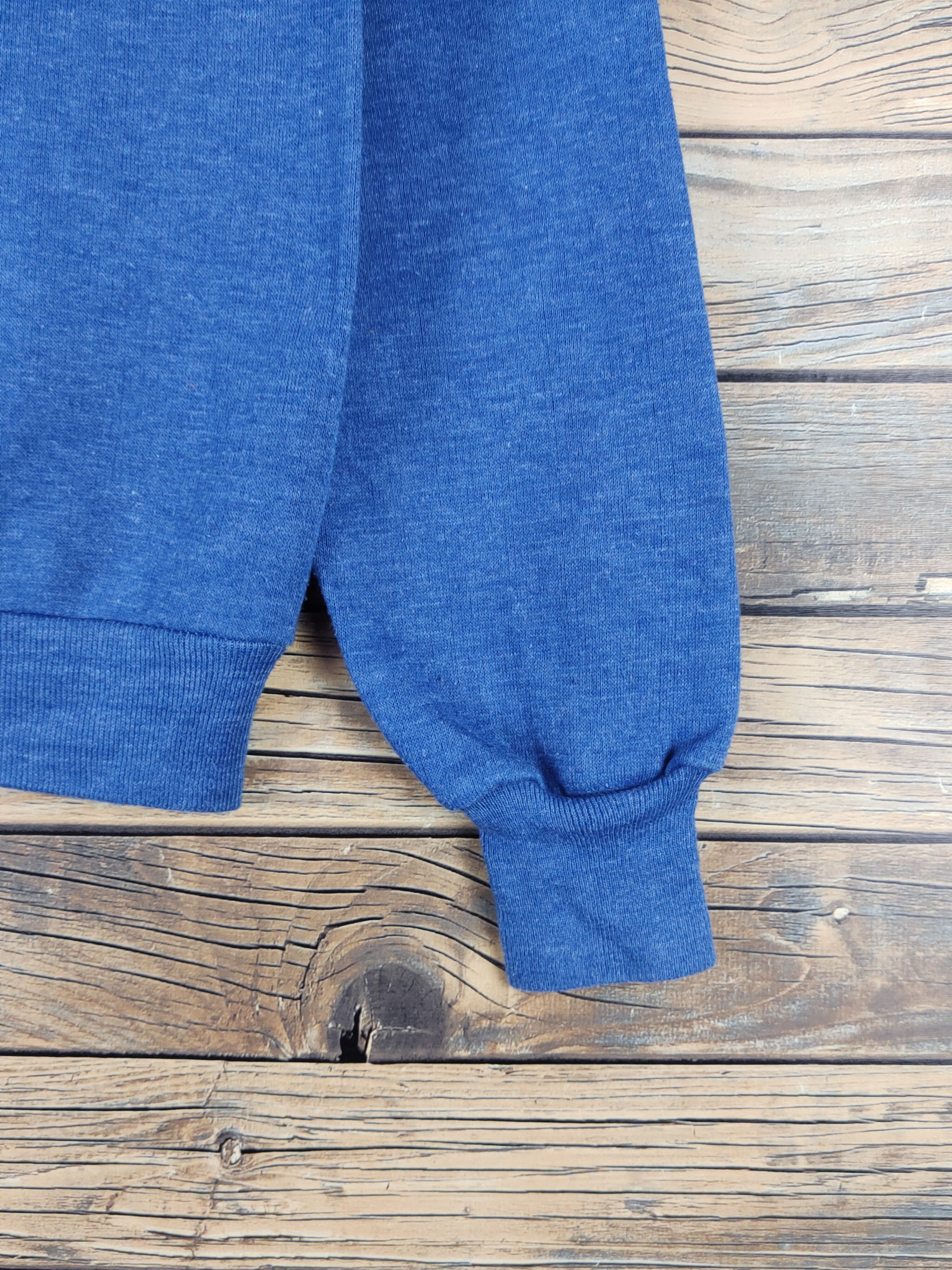 Vintage 90' Healthknit vintage plain Blue Sweatshirts #W1369 Size US S / EU 44-46 / 1 - 6 Thumbnail
