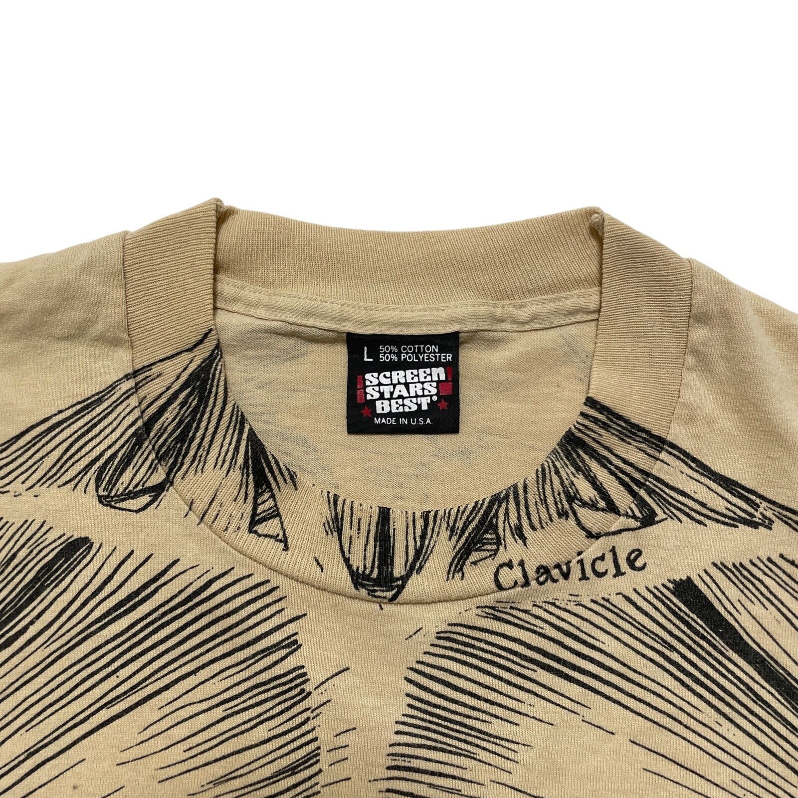 Vintage VTG 80's 1977 Leslie Arwin Muscle Anatomy Beige T-Shirt L Size US L / EU 52-54 / 3 - 3 Thumbnail