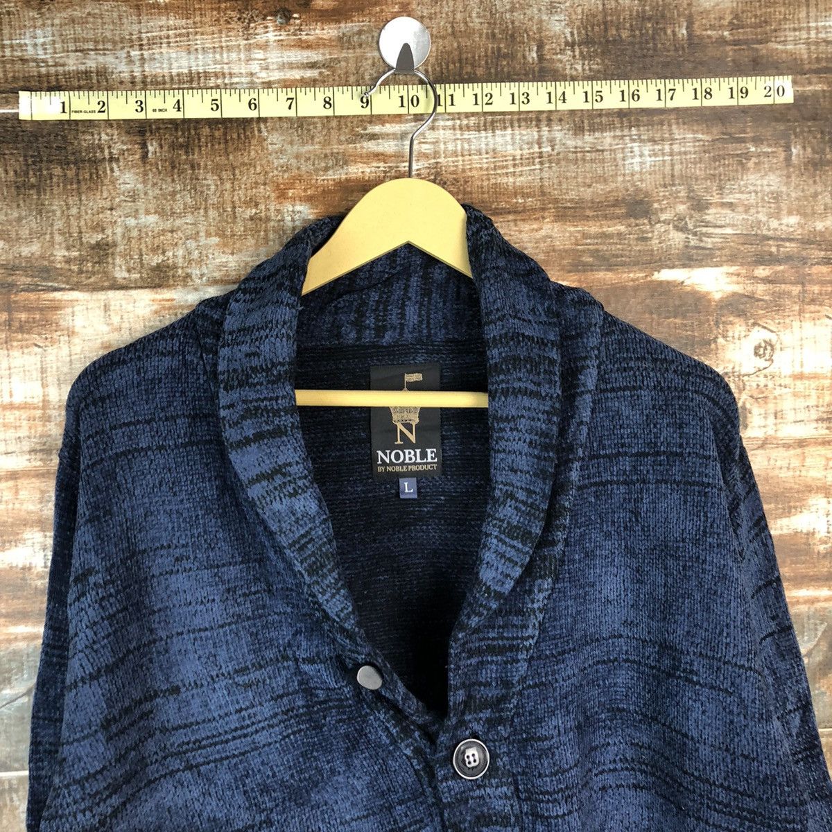 Homespun Knitwear Noble Dark Blue Cardigan Knitwear #A952 Size L / US 10 / IT 46 - 4 Thumbnail