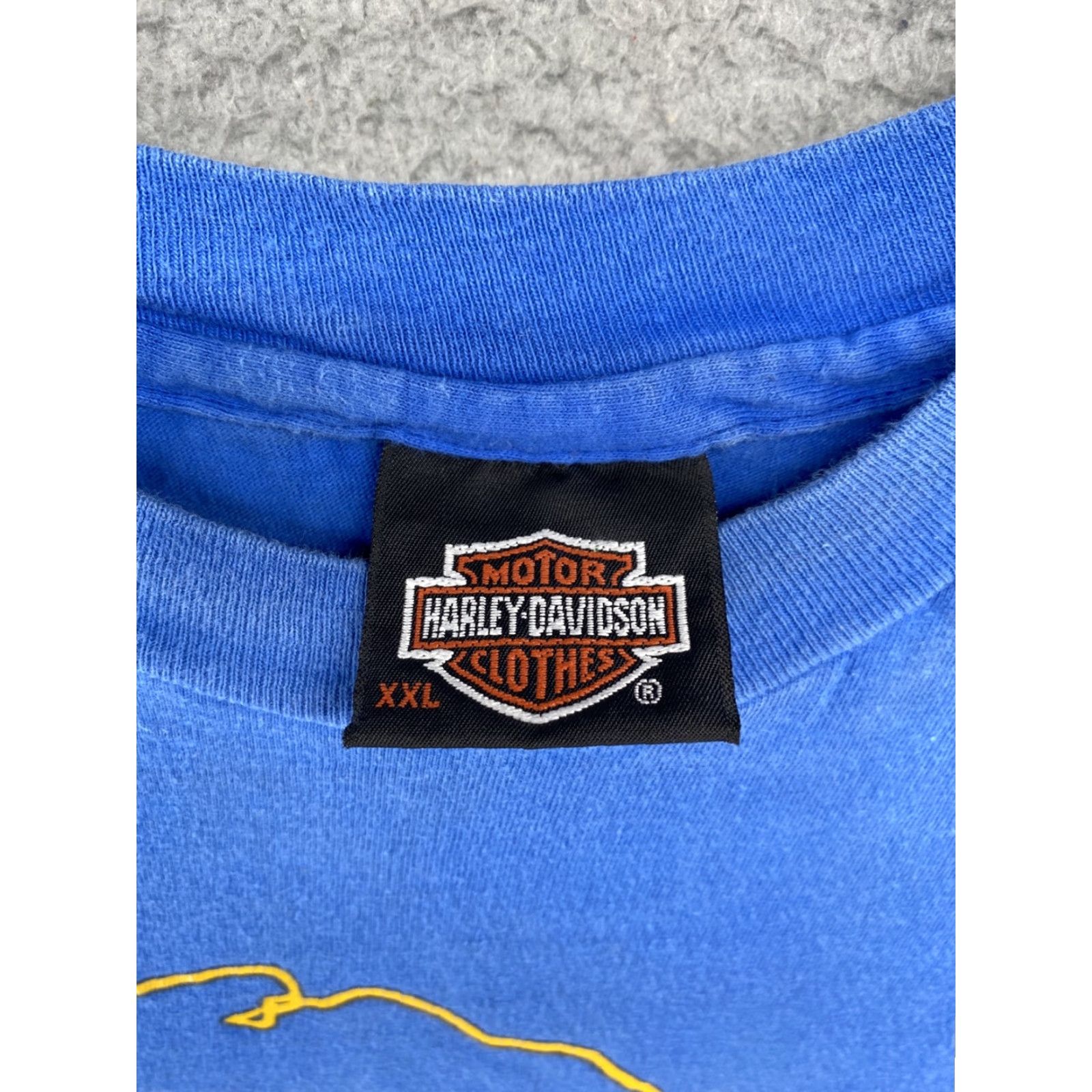 Harley Davidson VINTAGE Harley-Davidson HOG 1991 Wisconsin State Single Stitch Shirt 2XL Blue Mens Womens Unisex Adults 90s Graphic Print T-ShirtCrew Neck Size US XXL / EU 58 / 5 - 3 Thumbnail