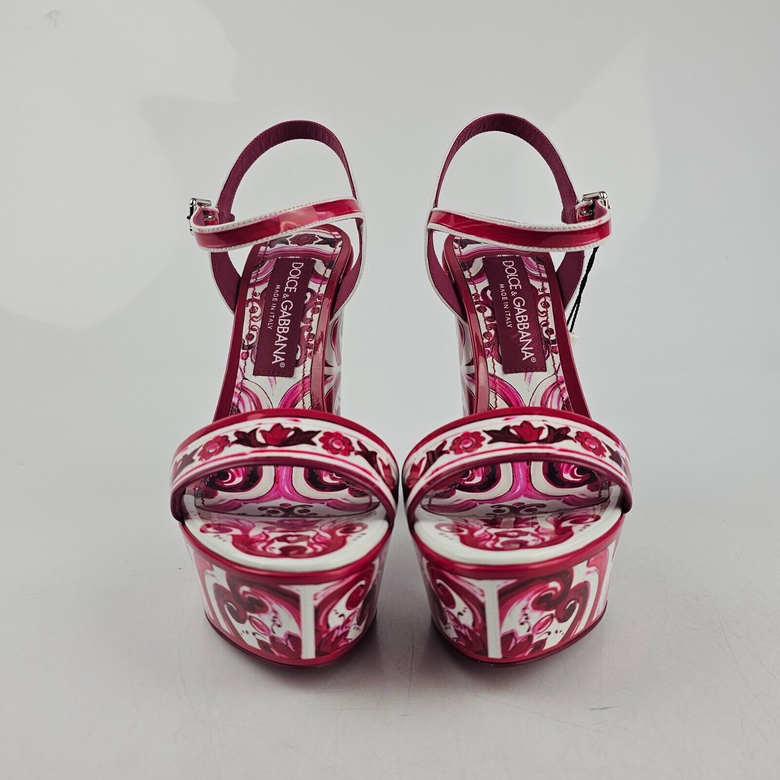 Dolce&Gabbana Keira Maiolica 105m Heeled Sandals New