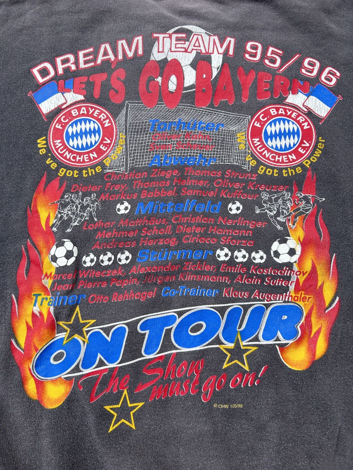 Vintage Vintage Thrashed Sun Faded 1995/96BayernMunich dreamteamtour Size US M / EU 48-50 / 2 - 4 Thumbnail