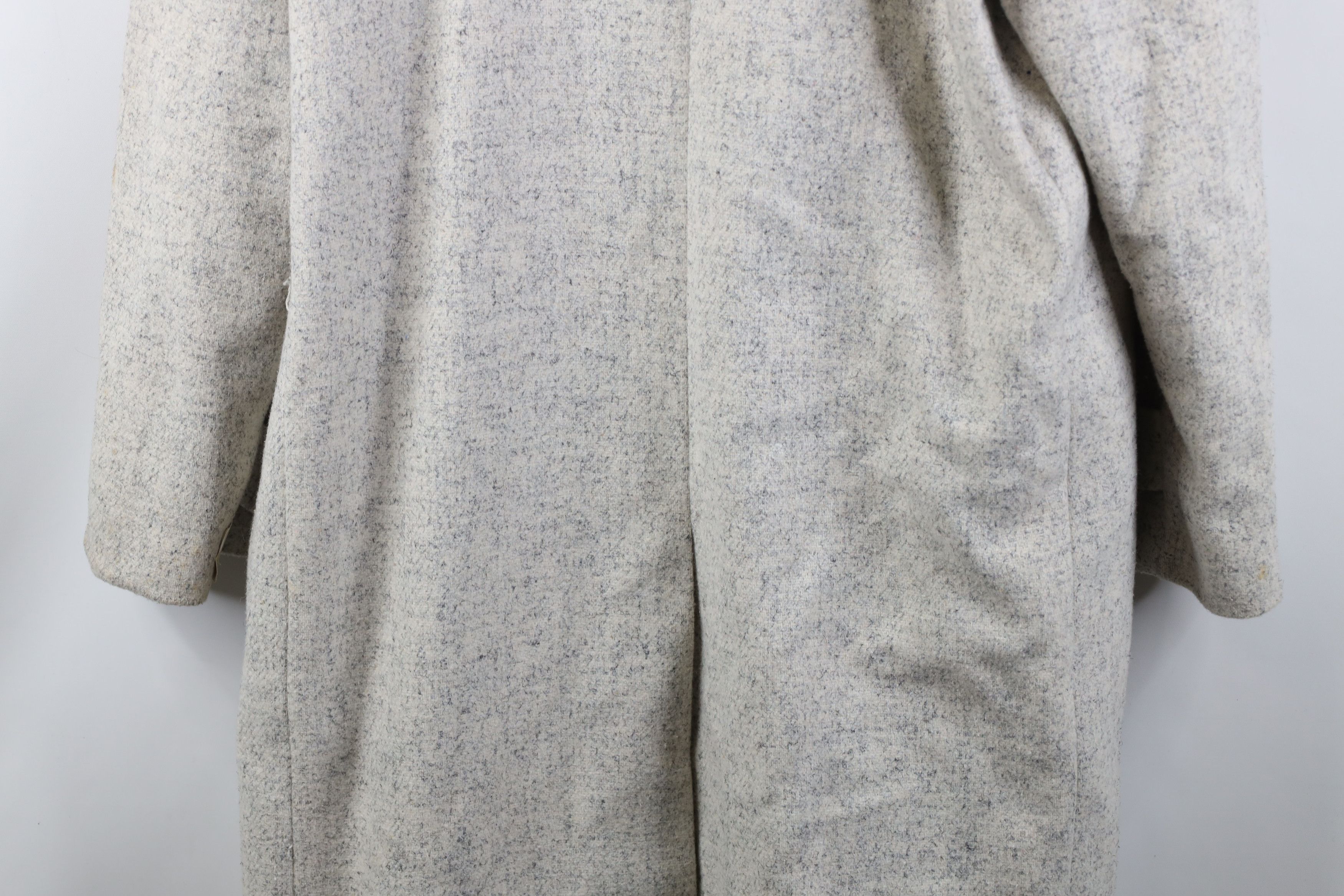 Vintage Deadstock Vintage 70s Wool Tweed Overcoat Jacket Gray USA Size US XXL / EU 58 / 5 - 17 Thumbnail