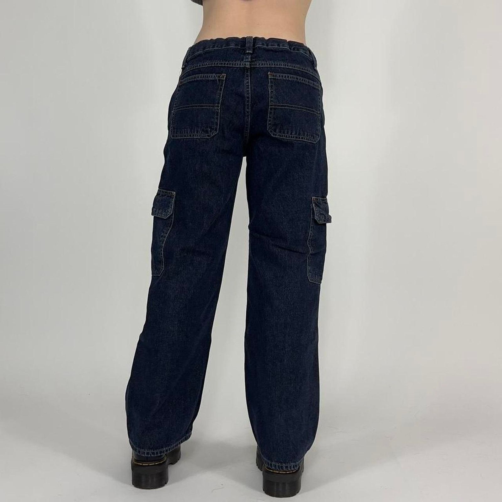 Japanese Brand × Wrangler Y2K Wrangler Blue Husky-Fit Utility Cargo Pants Size 32" / US 10 / IT 46 - 1 Thumbnail
