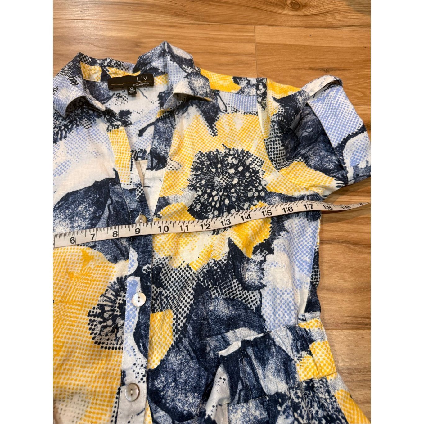 LIV Outdoor LIV by Habitat linen floral button front dress belt relaxed Size XS / US 0-2 / IT 36-38 - 3 Thumbnail