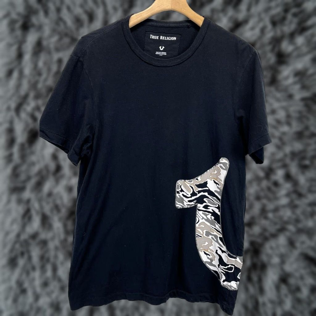 True Religion True Religion Graphic T-Shirt Men’s Medium Black Large Camo Logo Streetwear Size US M / EU 48-50 / 2 - 1 Thumbnail