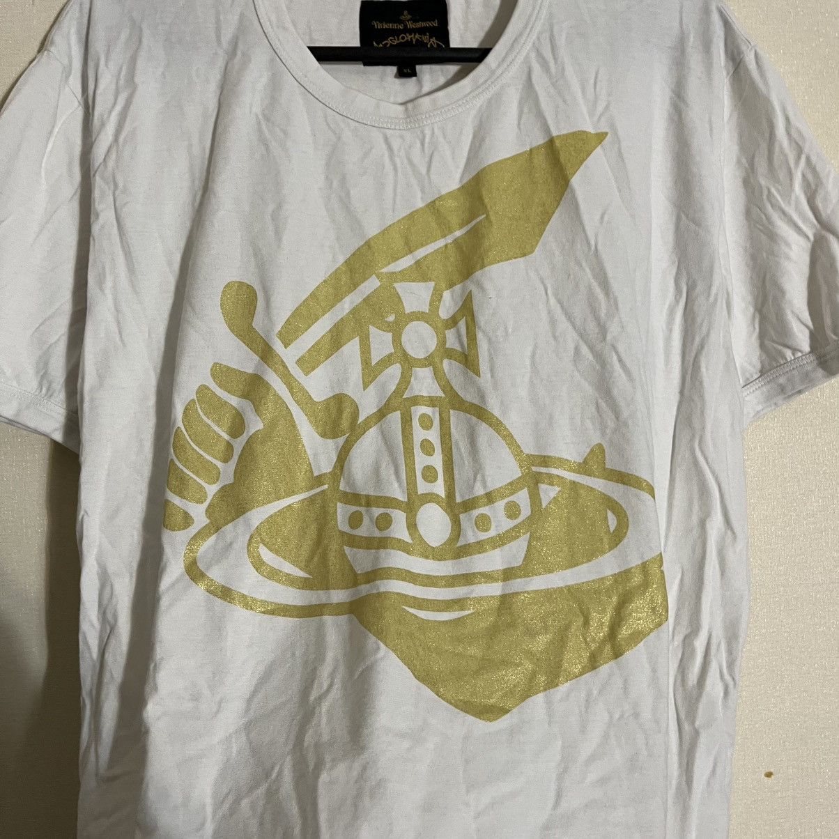 Vivienne Westwood Vivienne Westwood big logo y2k white t-shirt Size US XL / EU 56 / 4 - 5 Thumbnail