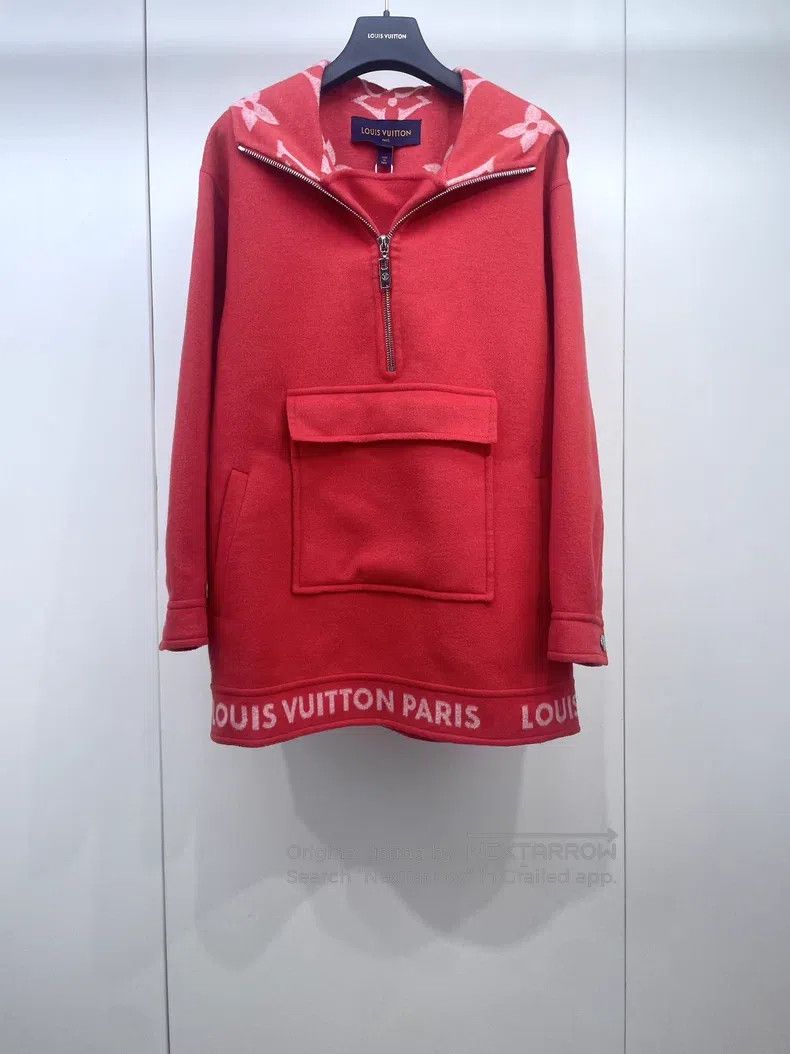 Louis Vuitton Louis Vuitton Red half zip wool long jacket Size XXS / US 00 / IT 34 - 2 Thumbnail