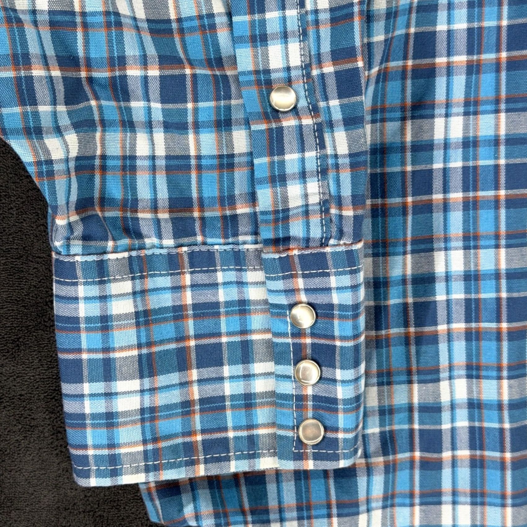 Vintage VINTAGE Big Mac Mens Shirt Western Plaid Long Sleeve Pearl Snap XXL Blue Size US XXL / EU 58 / 5 - 7 Thumbnail