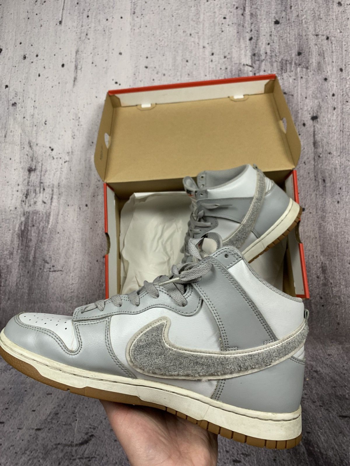 Nike × Vintage Nike Dunk Hi Retro University Vintage Streetwear Sk8 Style Size US 10.5 / EU 43-44 - 13 Thumbnail