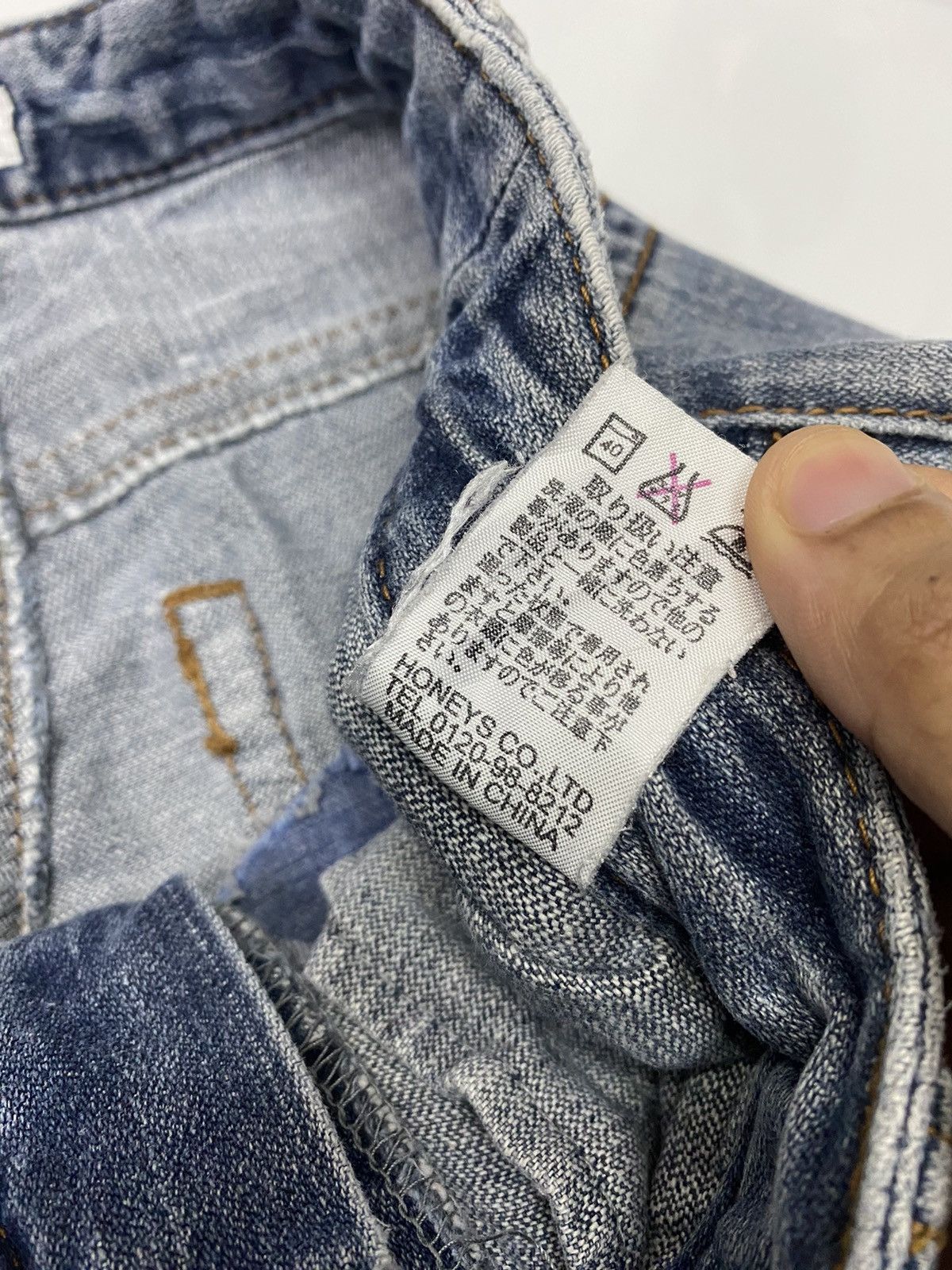 Japanese Brand FLARED🔥COLZA JAPAN DISTRESS RIPS FLARE DENIM JEANS Size US 30 / EU 46 - 10 Thumbnail