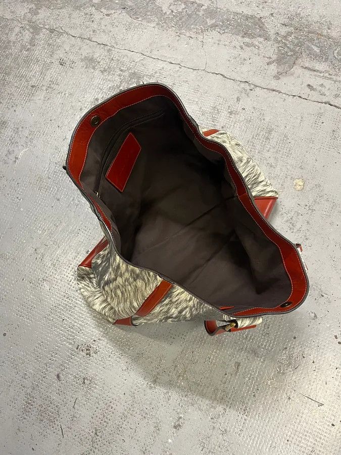 Dolce & Gabbana Dolce & Gabbana Fur Print Grey Leather Handle Bag Size ONE SIZE - 7 Thumbnail