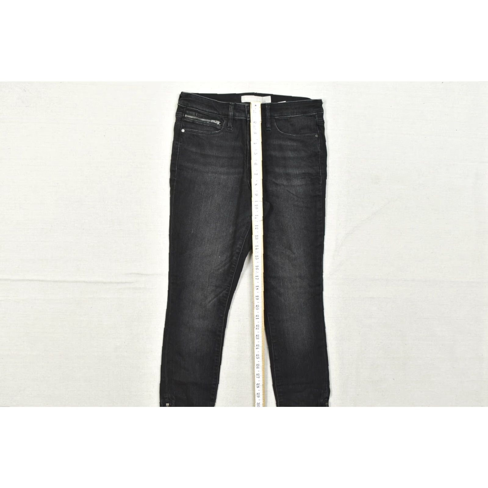 Athleta Athleta Jeans Skinny 6 Black Ankle Zip High Rise Stretch Denim Cotton Blend Womens 5-Pocket Design Size 28" / US 6 / IT 42 - 5 Thumbnail