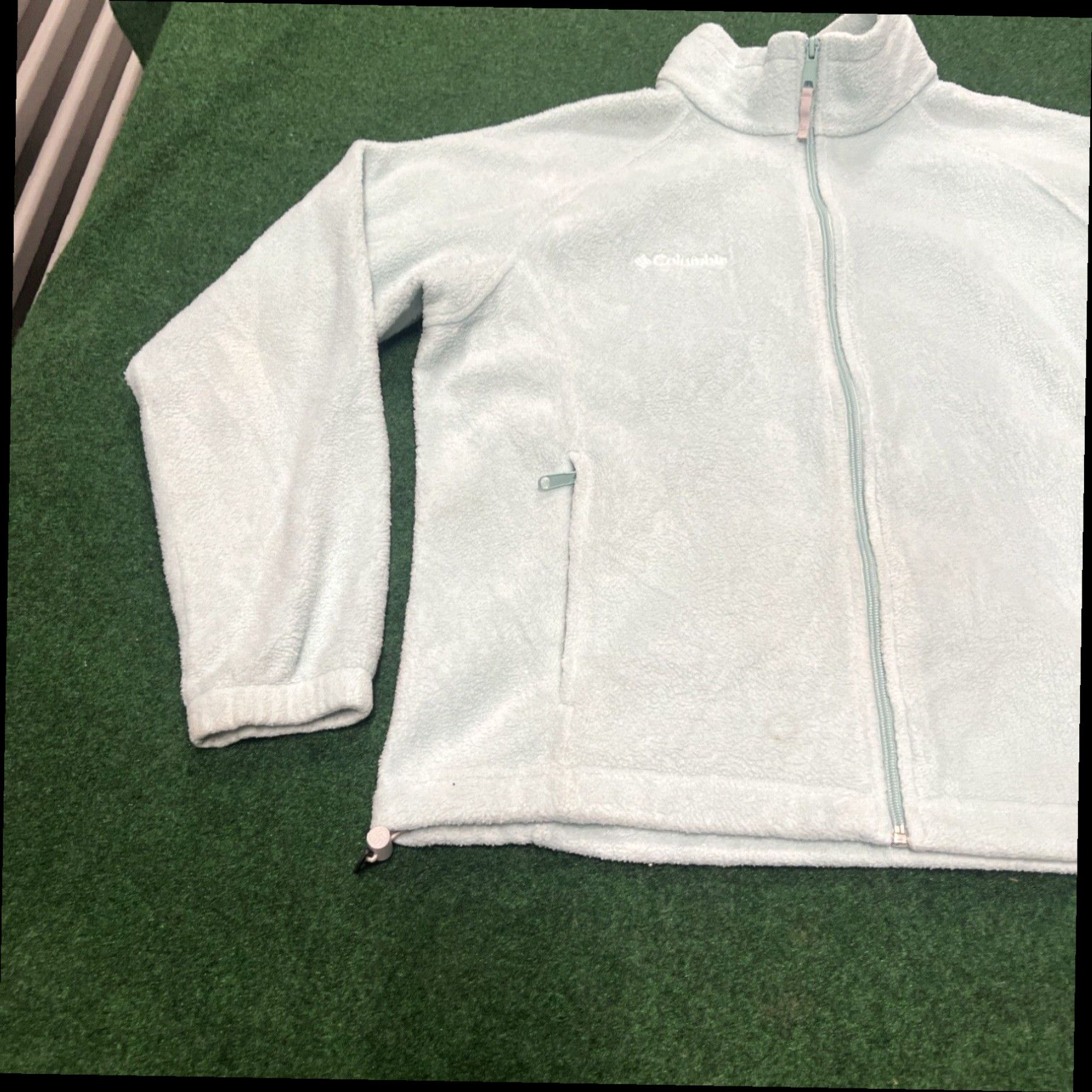 Vintage Columbia Full Zip Fleece Jacket Light Womens Size Large Long Sleeve Blue Size L / US 10 / IT 46 - 2 Thumbnail