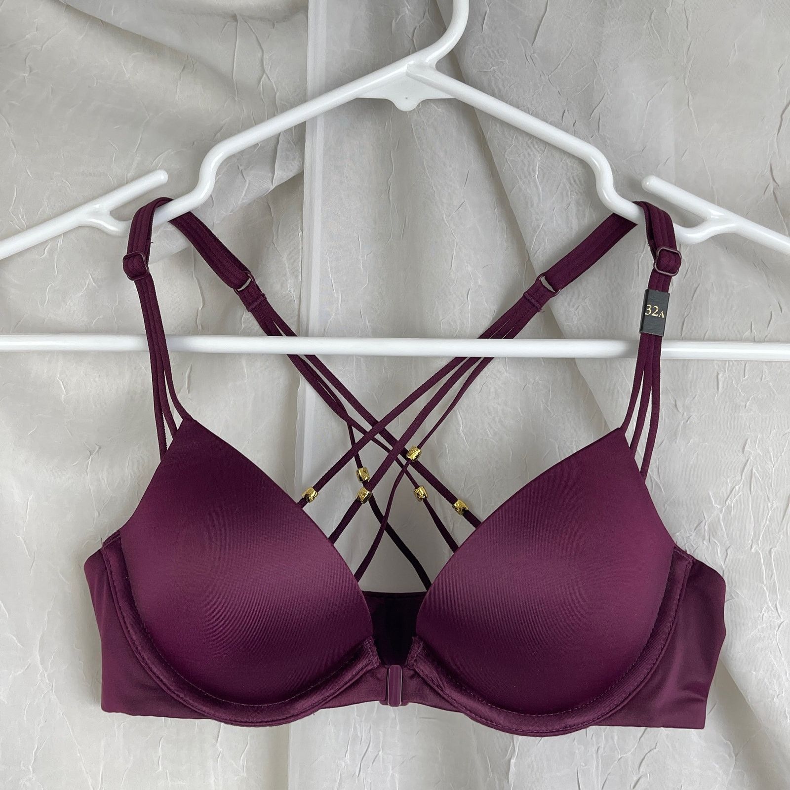 Victoria's Secret Victoria’s Secret Very Sexy Push Up Purple Gold 32 A NWT Size ONE SIZE - 2 Thumbnail