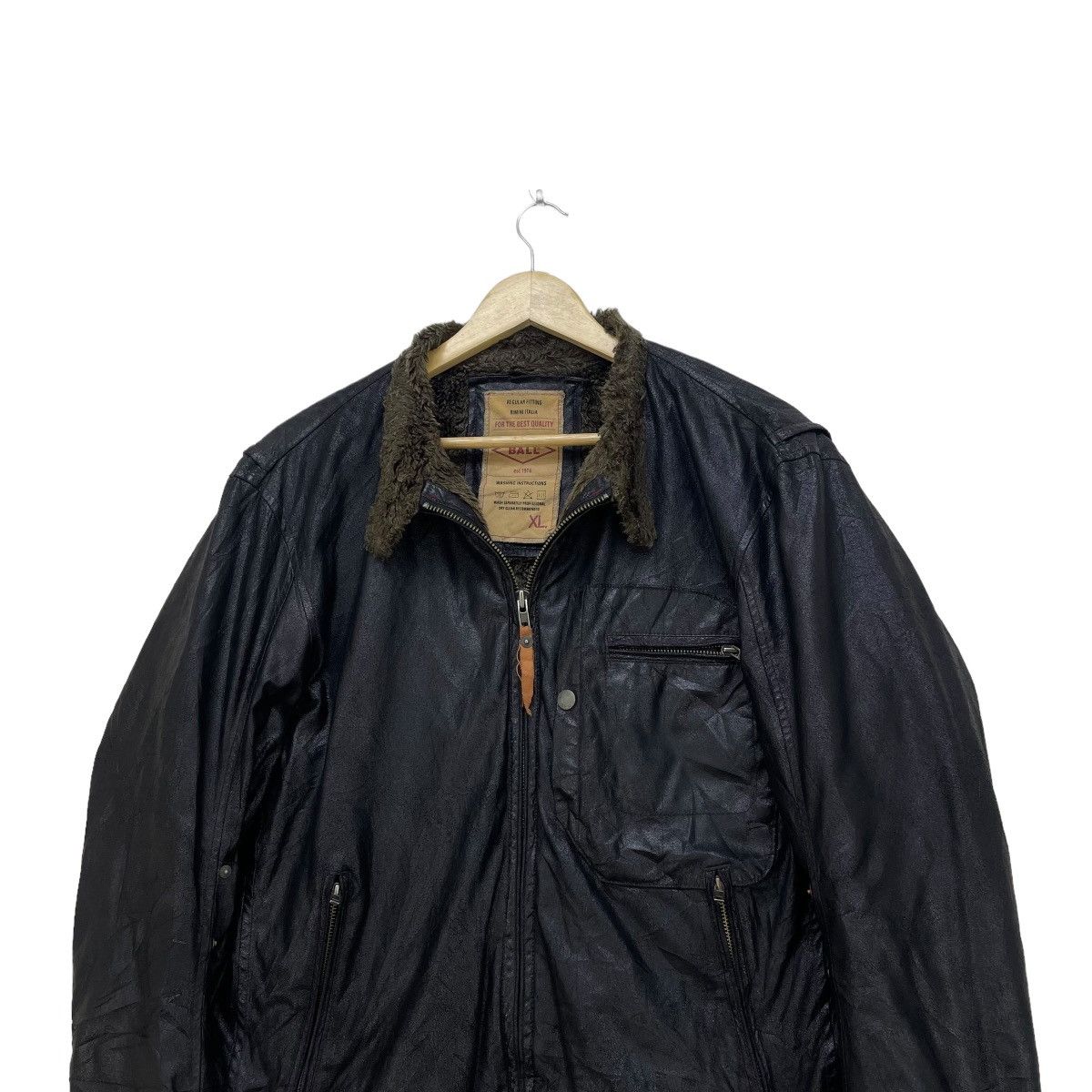 Japanese Brand 💥Vintage Ball Biker Shearling Jacket Size US L / EU 52-54 / 3 - 3 Thumbnail