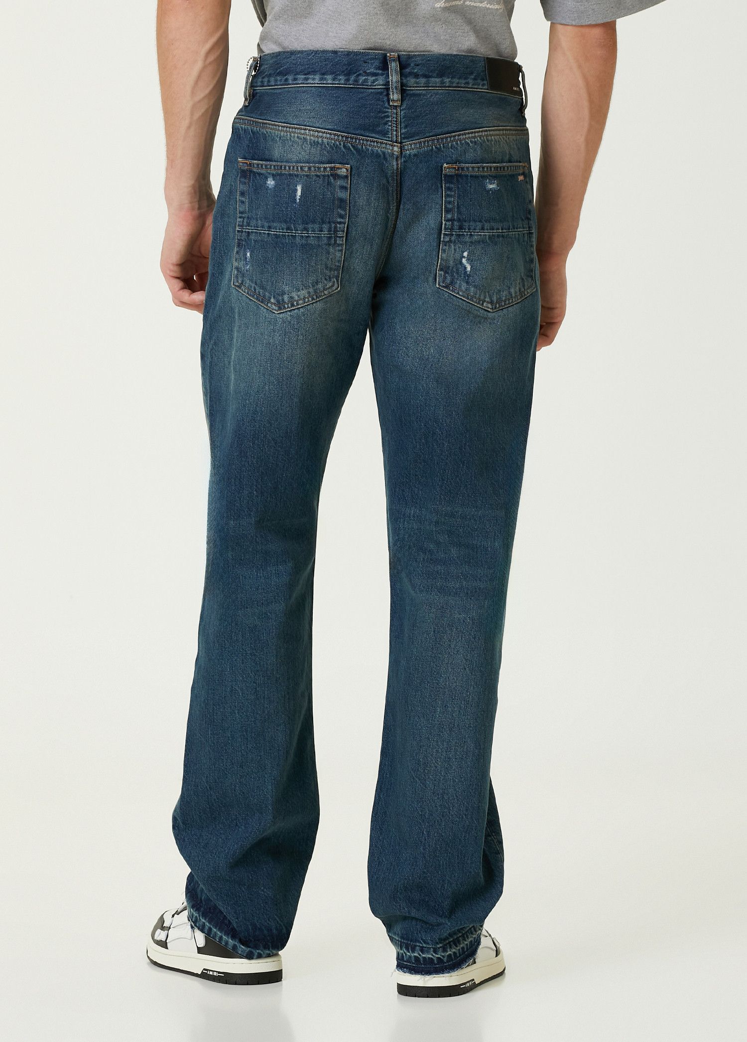 Amiri AMIRI dark blue released hem straight jeans Size 32 Size US 32 / EU 48 - 3 Thumbnail