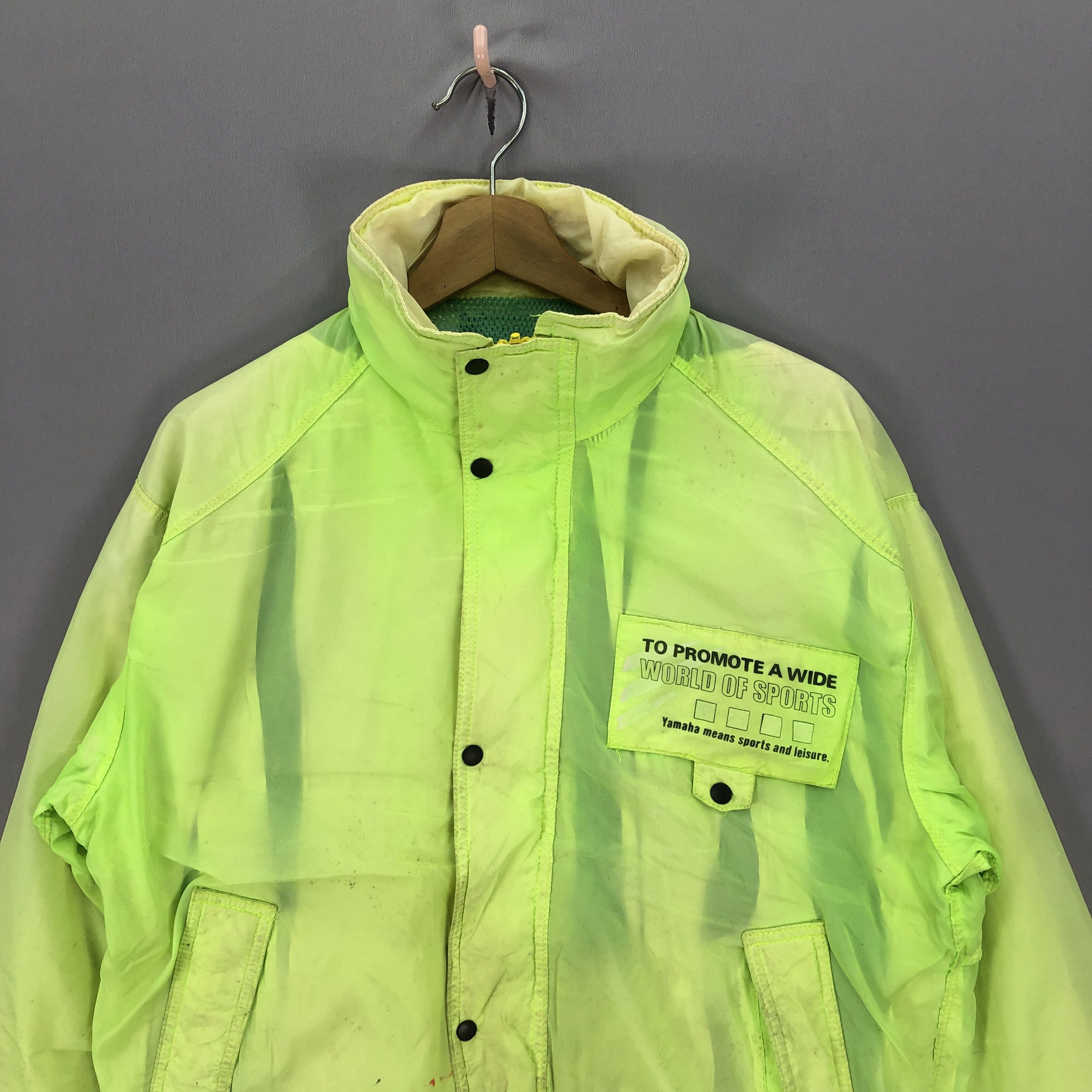 Vintage × Yamaha Vintage 90s Yamaha Windbreaker Sun Faded Racing Jackets Size US L / EU 52-54 / 3 - 3 Thumbnail