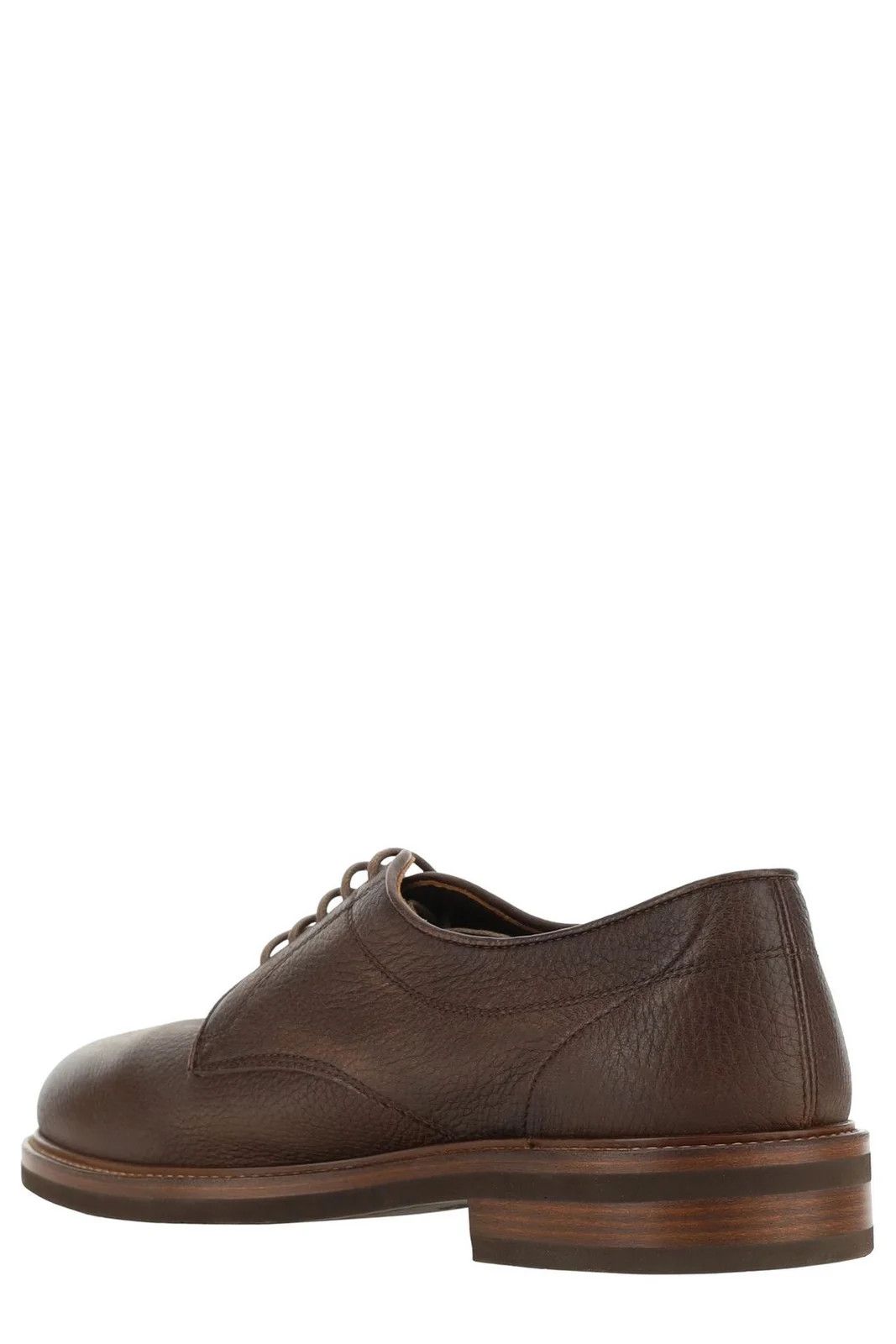 Brunello Cucinelli o1w1db10725 Round Toe Lace Up Shoes in Dark Brown Size US 7 / EU 40 - 3 Thumbnail