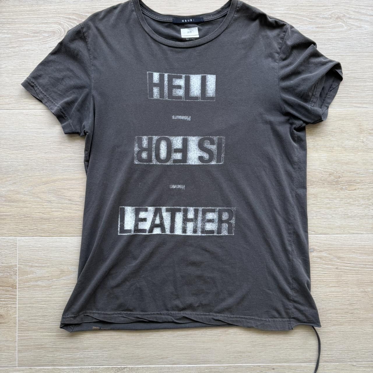 Ksubi KSUBI Leather is for Hell Rare T-Shirt Size US L / EU 52-54 / 3 - 1 Thumbnail