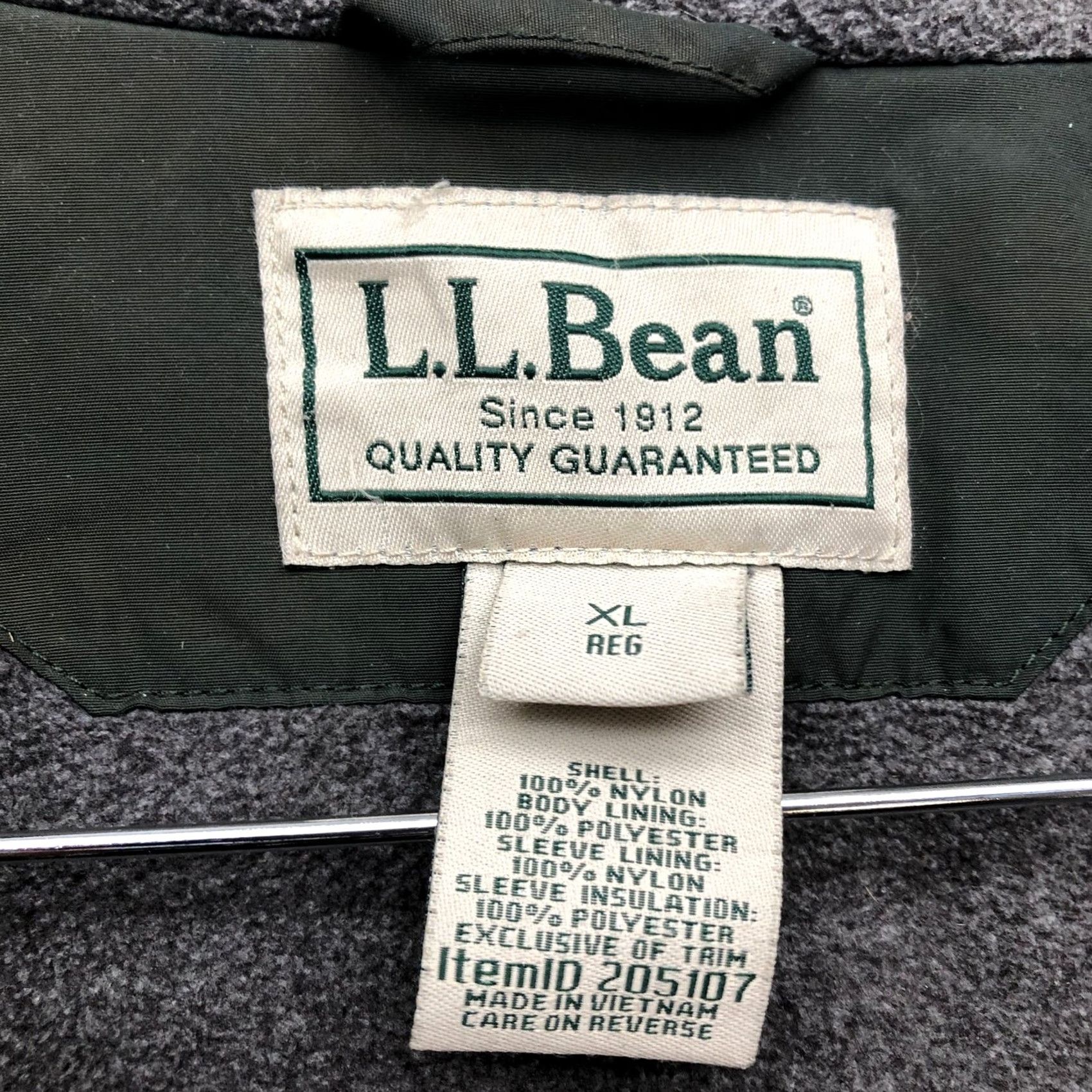Vintage LL Bean Fleece Lined Nylon Bomber Jacket Mens XL Green Wind Water Resistant Zip Full Zip Pockets Size US XL / EU 56 / 4 - 4 Thumbnail