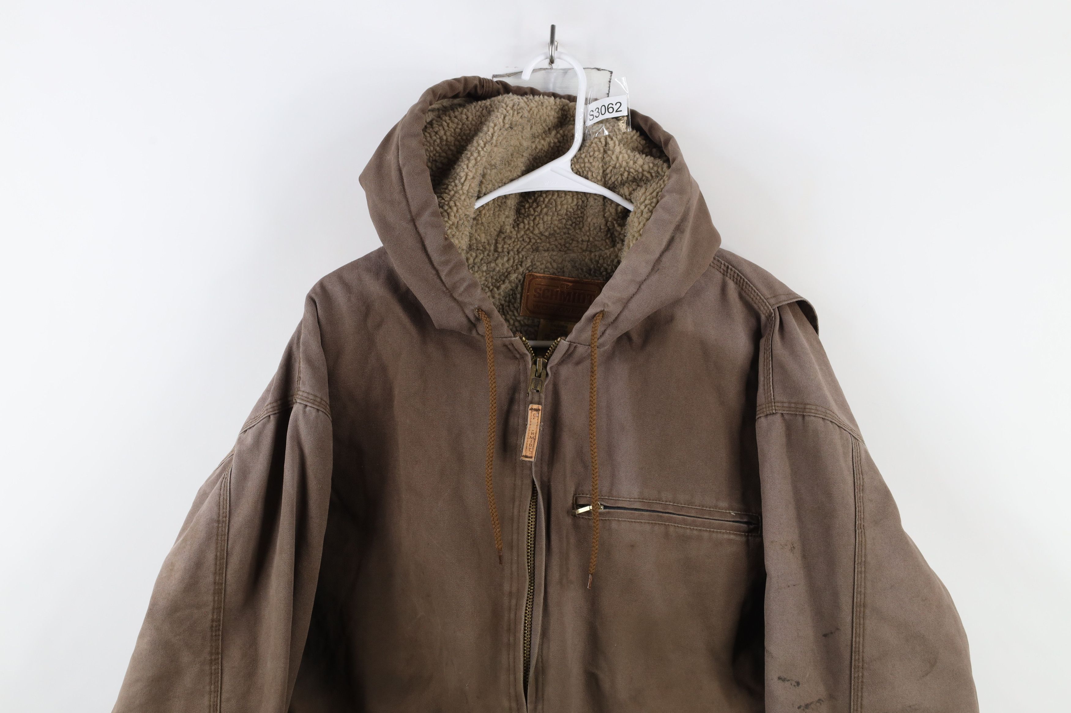 Vintage Vintage Streetwear Pile Fleece Lined Hooded Canvas Jacket Size US XL / EU 56 / 4 - 2 Thumbnail