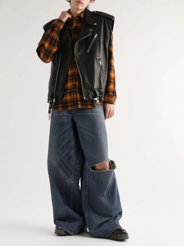 Celine Celine Mens Oversized Check Wool Flannel Shirt Jacket Size US M / EU 48-50 / 2 - 5 Thumbnail