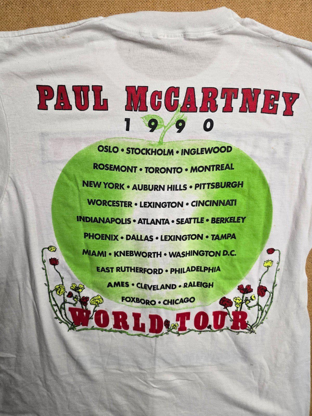 Gildan 1990 Paul McCartney Flowers In The Dirt World Tour Tee L Size US L / EU 52-54 / 3 - 3 Thumbnail