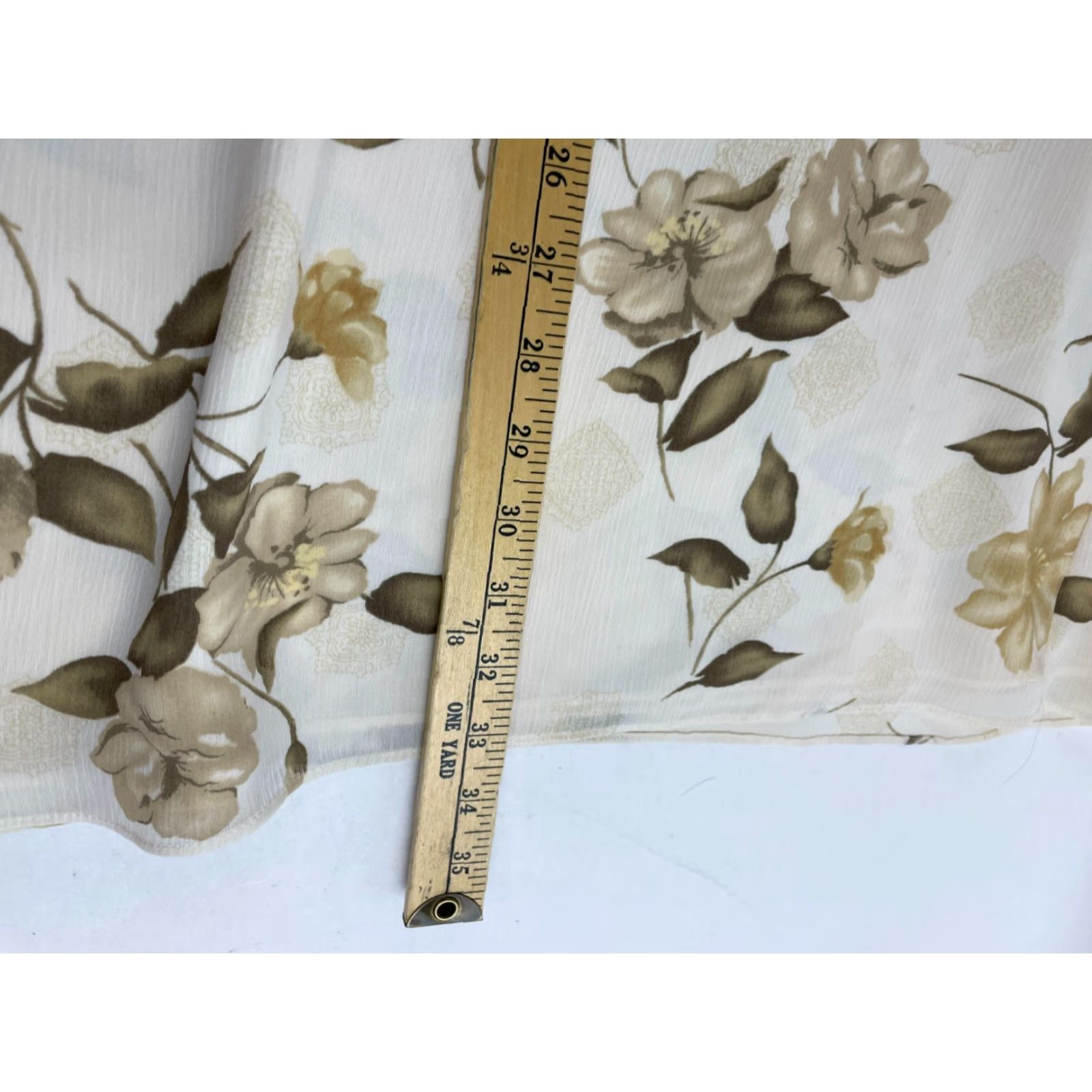 Vintage Laura Scott Skirt Womens Medium Brown Floral Maxi A-line Long Cream Tan Modern Fall Spring Summer Size 32" / US 10 / IT 46 - 5 Thumbnail