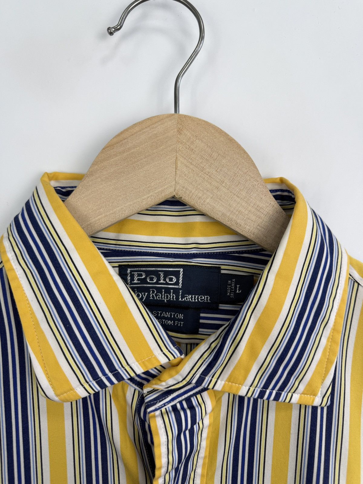 Polo Ralph Lauren 🇺🇸 Vintage 90s Ralph Lauren Stanton Custom Fit Shirt Retro Size US L / EU 52-54 / 3 - 5 Thumbnail