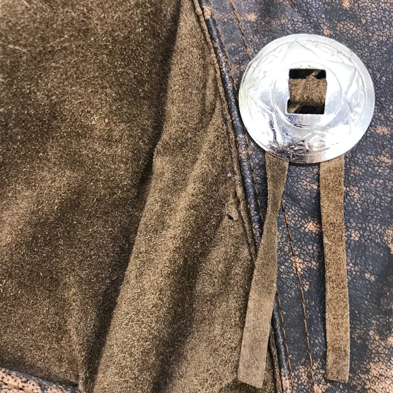 Cowboy Equipment × Vintage Rare🔥Force Leatherwear Cowboys Double Collar Leather Jacket Size US M / EU 48-50 / 2 - 8 Thumbnail