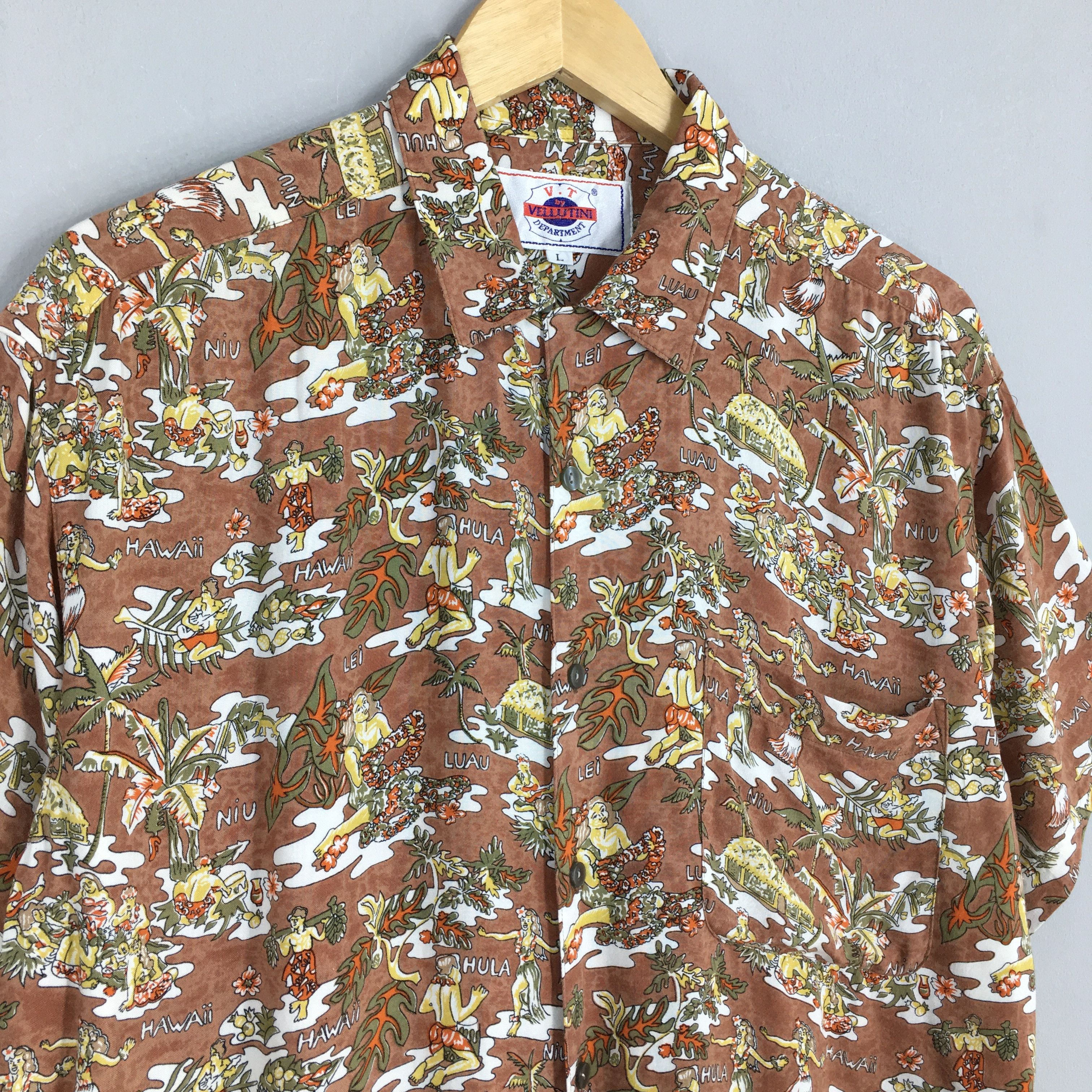 Life's a Beach Vintage Hawaiian Aloha Hula Girl Tropical Shirt Large Size US L / EU 52-54 / 3 - 3 Thumbnail