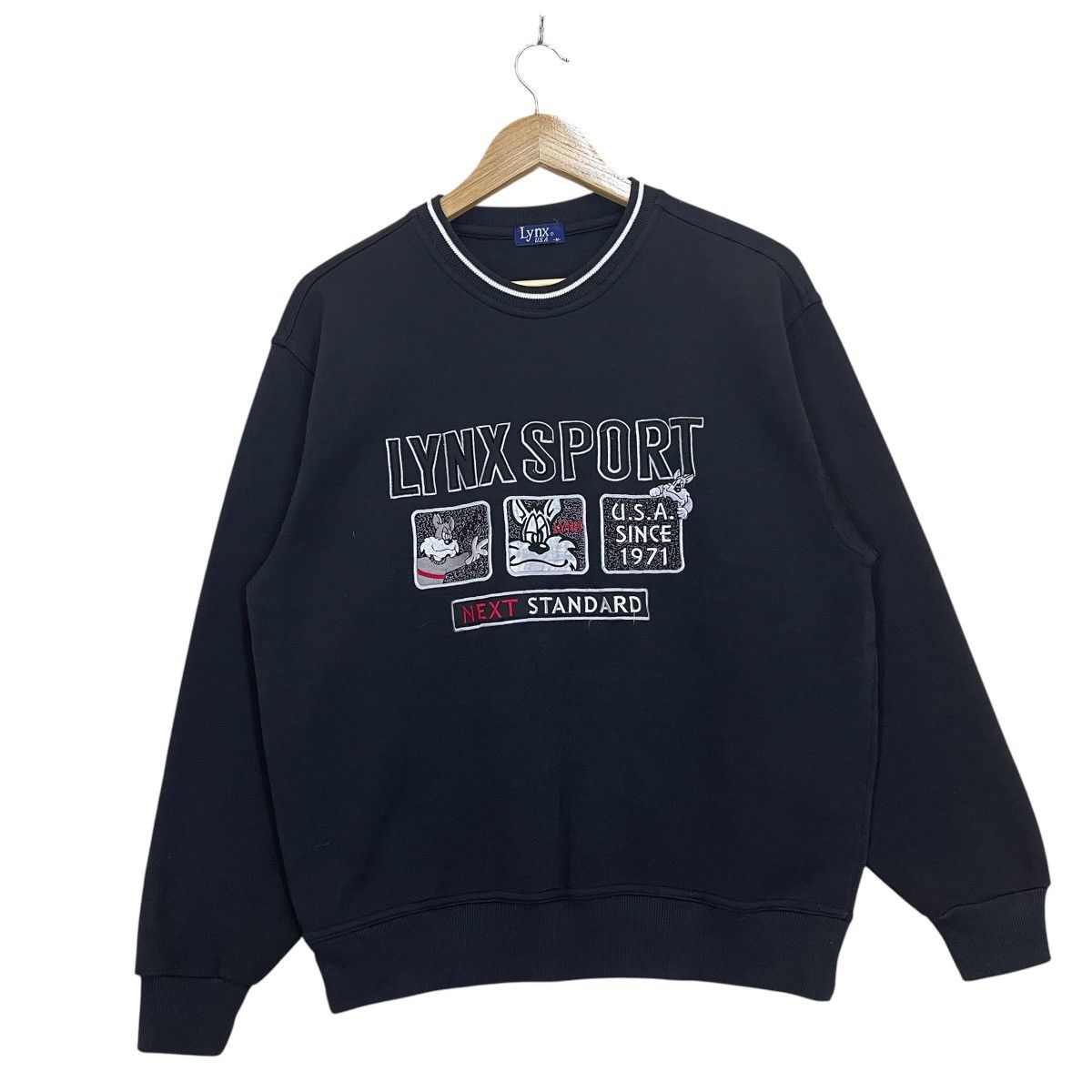 Japanese Brand Vintage 90s LYNX Sports Big Logo Crewneck Sweatshirt Size US M / EU 48-50 / 2 - 1 Thumbnail