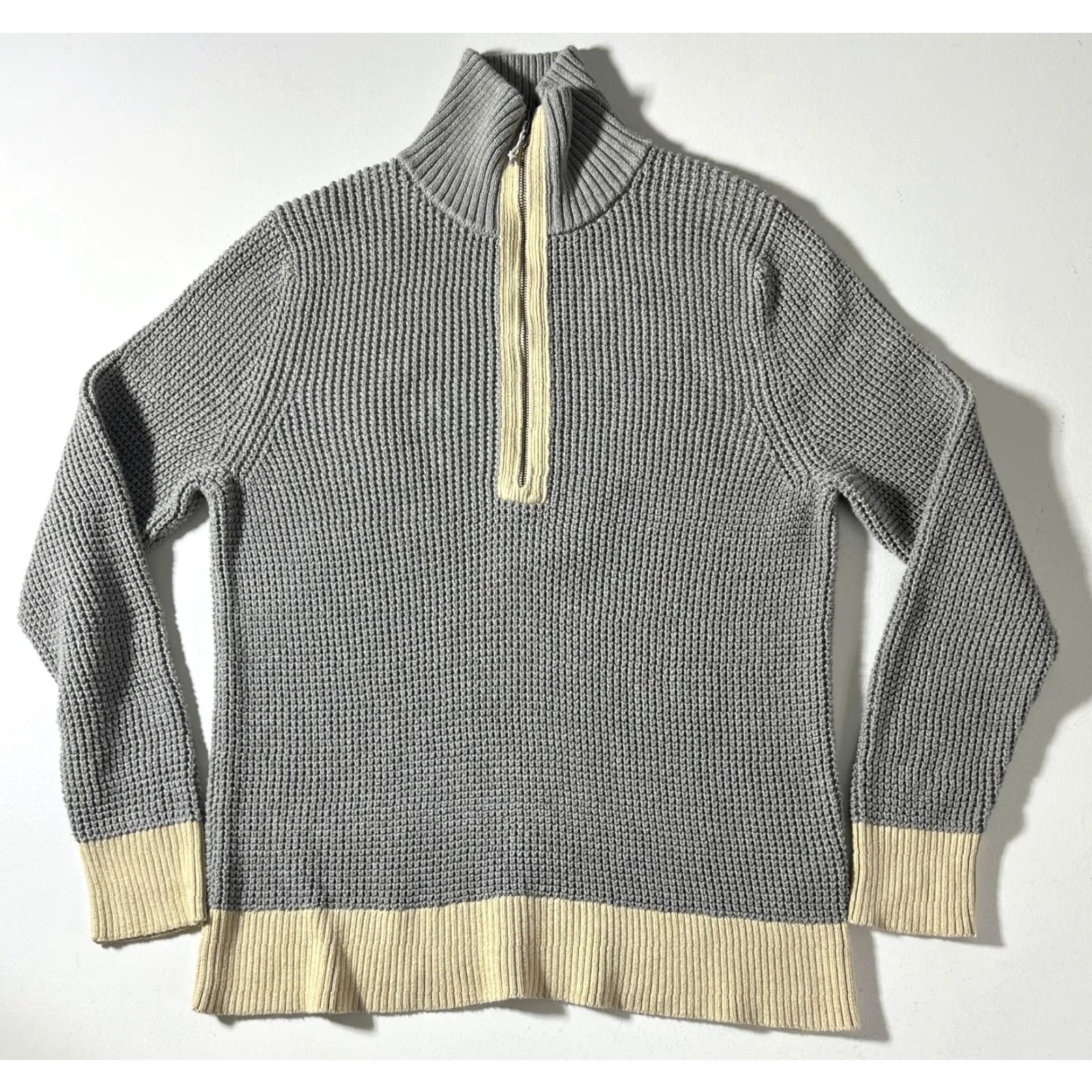 Patagonia Patagonia Women's Ponderosa Pine 1/4 Zip Sweater Drifter Grey M Knit Pullover 1/4 Zip Outdoors Winter Fall Spring Mens Womens Girls Boys Size M / US 6-8 / IT 42-44 - 5 Thumbnail
