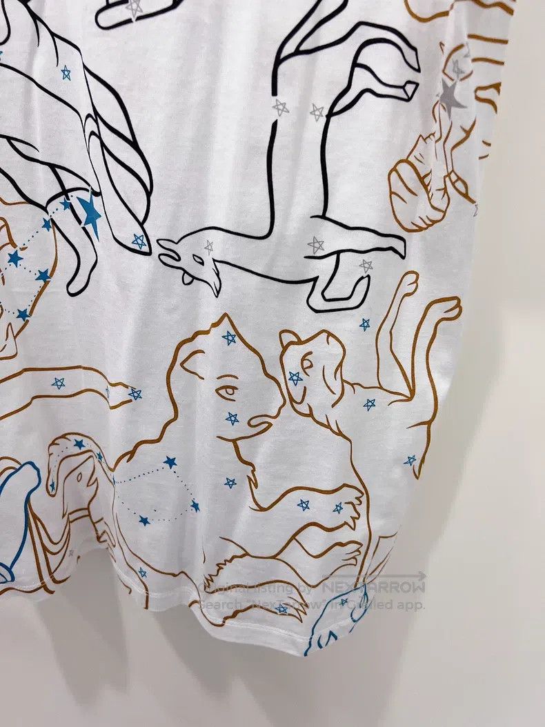 Hermes Hermes Constellation Printed Loose Short Sleeve T-Shirt Size XS / US 0-2 / IT 36-38 - 5 Thumbnail