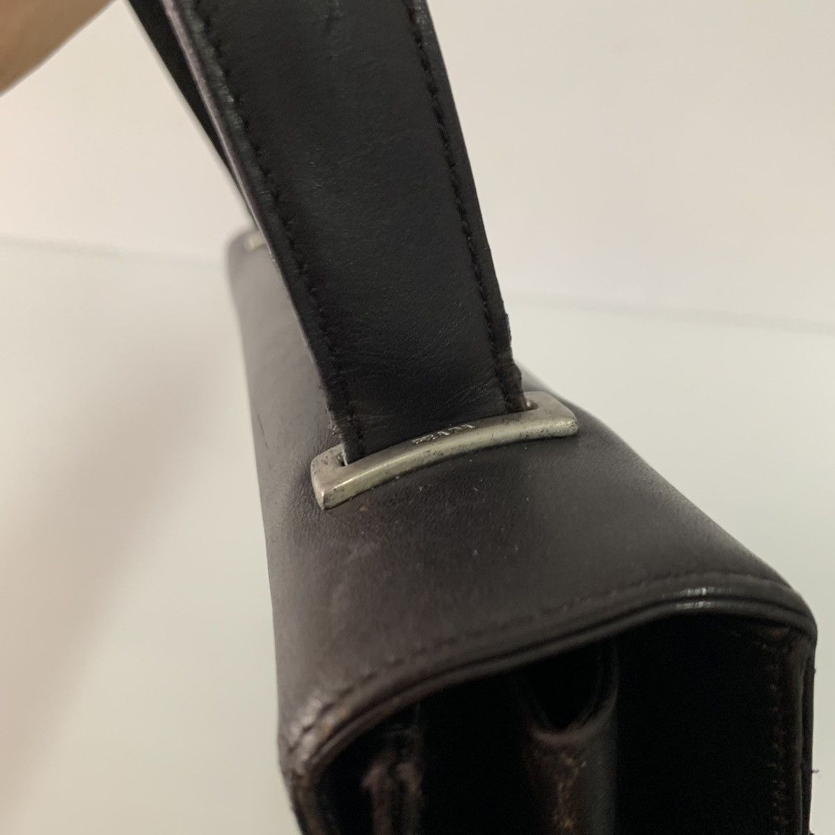 Prada Prada Leather Black Vintage Kelly Bag Size ONE SIZE - 8 Thumbnail