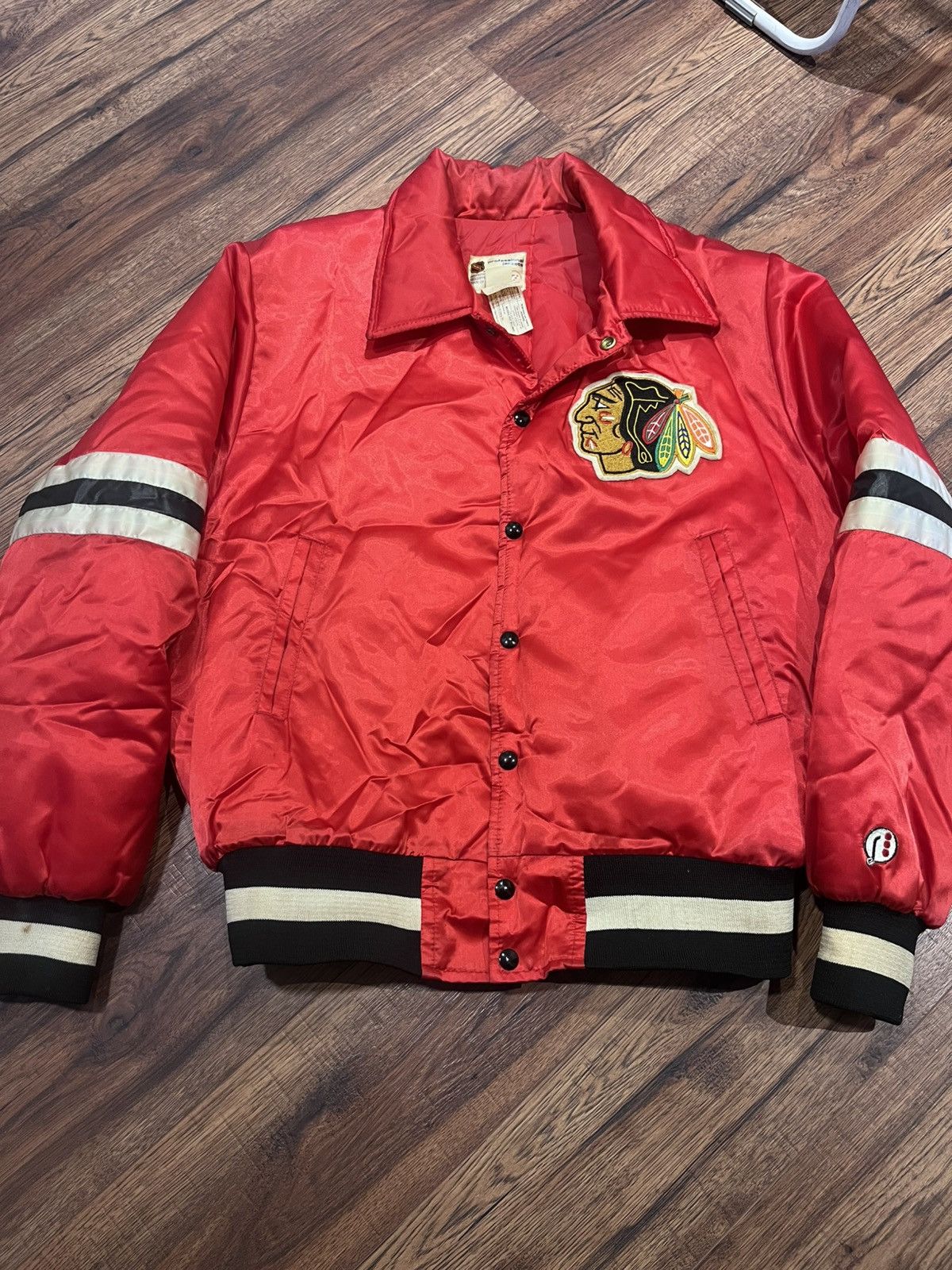 NHL Vintage Chicago Blackhawks 80s Jacket NHL Shain of Canada XL Size US XL / EU 56 / 4 - 4 Thumbnail
