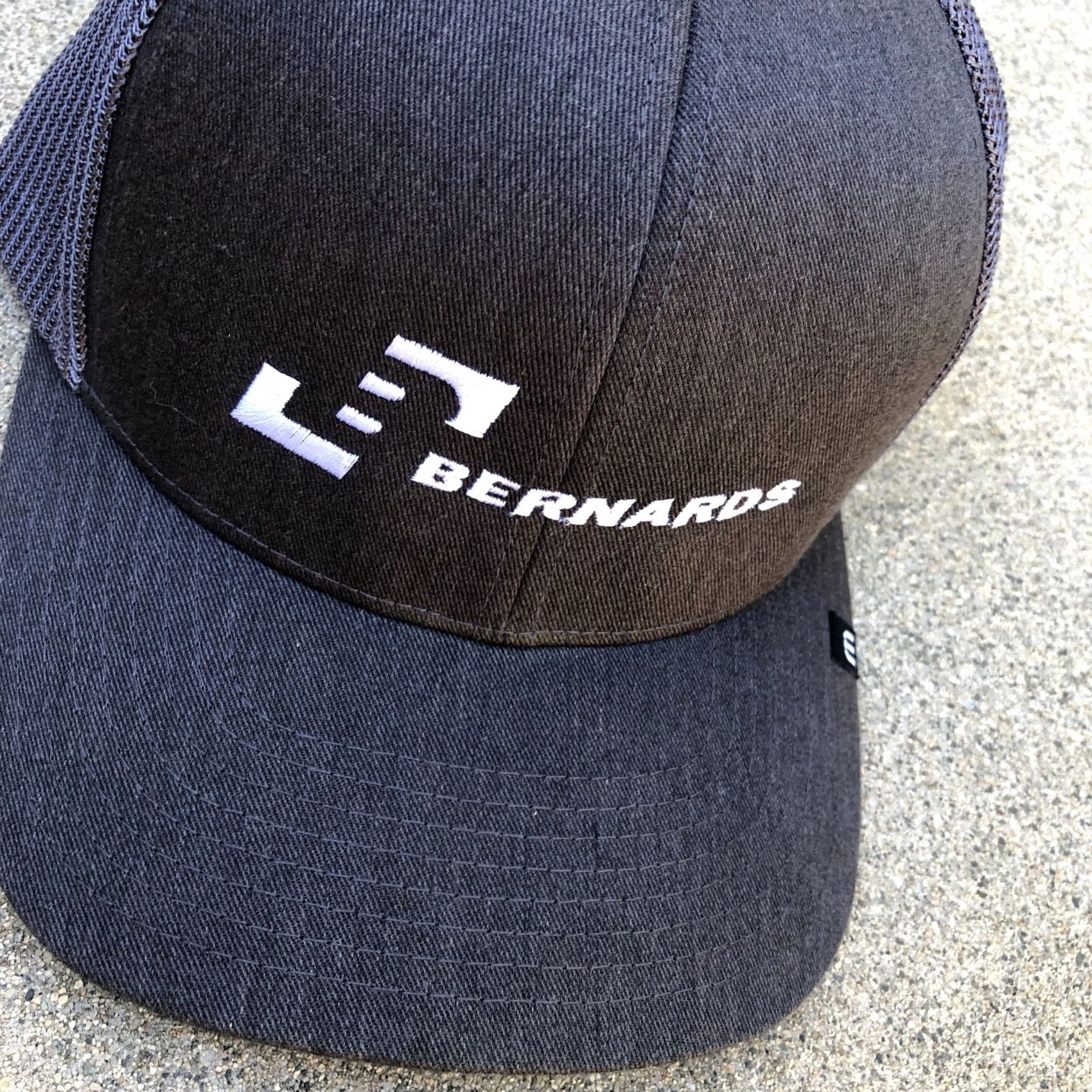 Vintage YUPOONG BERNARDS Construction Trucker Hat Men One Size Snapback Grey Cap Size ONE SIZE - 2 Thumbnail