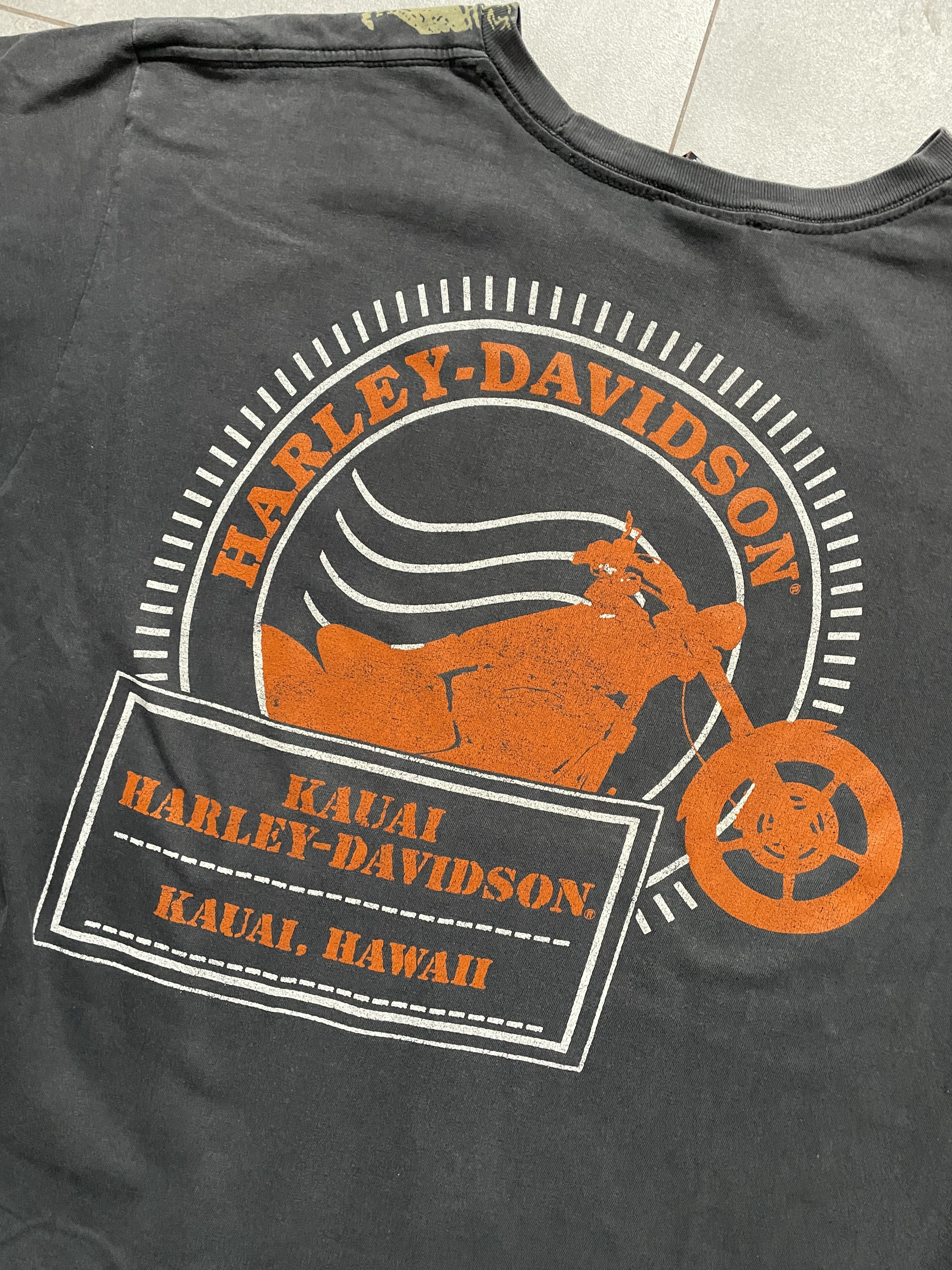 Harley Davidson VINTAGE HARLEY DAVIDSON 3D TATTOO BIKER SKULL MOTORCYCLE TEE Size US L / EU 52-54 / 3 - 4 Thumbnail