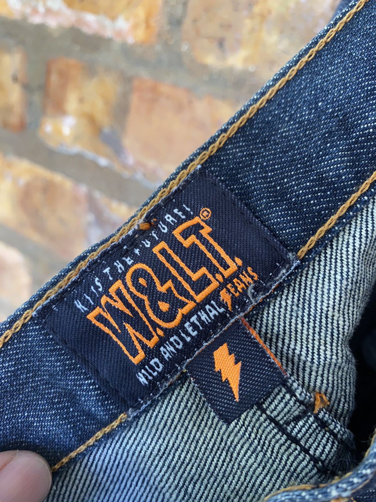 Walter Van Beirendonck Vtg W&Lt center Zipper Curve stitch denim Size 28" / US 6 / IT 42 - 14 Thumbnail