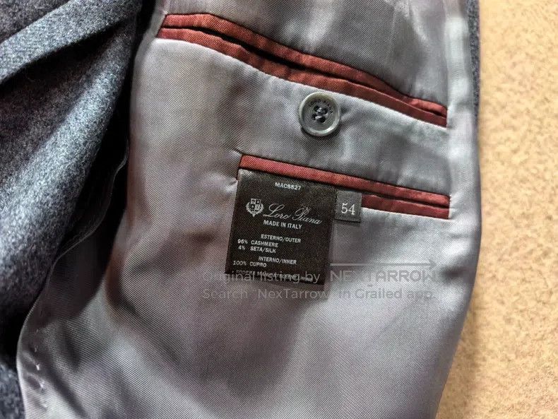 Loro Piana Loro Piana Gray Blue Cashmere Jacket Size US L / EU 52-54 / 3 - 8 Thumbnail