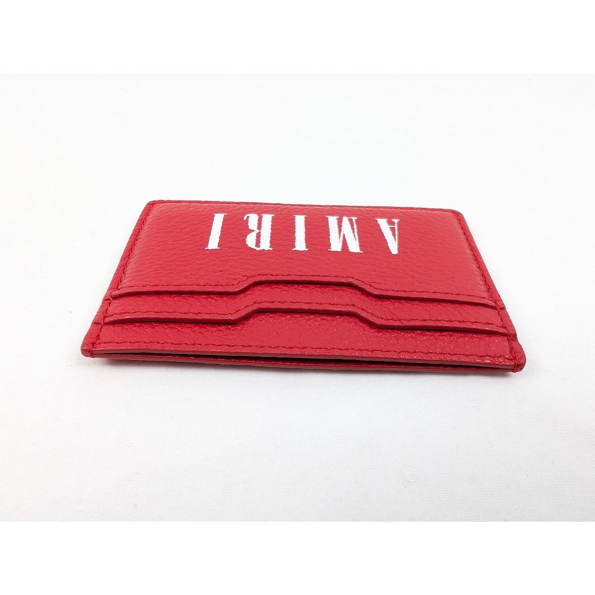 Amiri o1rshd1 Q:4 / Size: OS / Large Amiri Logo Card Holder in Red Size ONE SIZE - 4 Thumbnail
